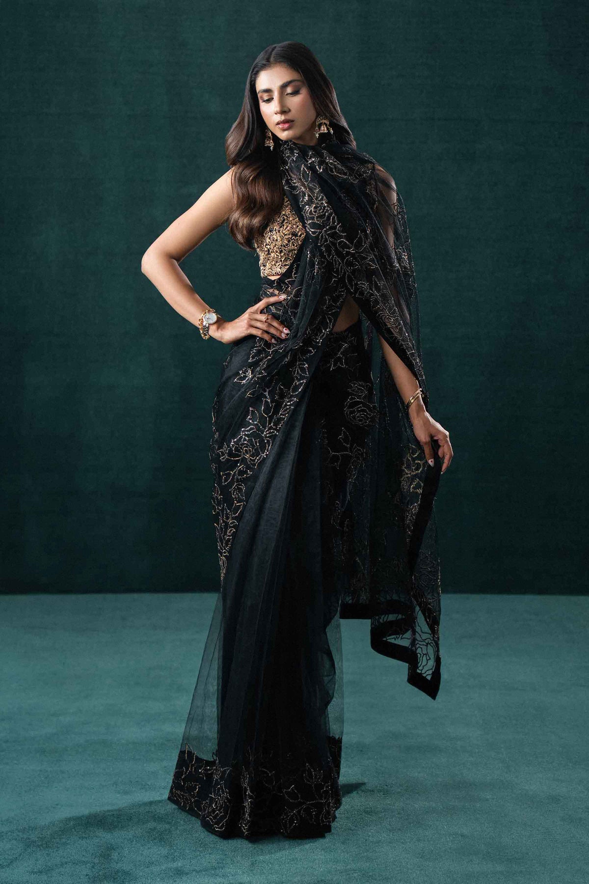 2 Piece - Embroidered Saree Set - ST2PE-BOUT26WV2-11  for Women - Boutique Collection | Nishat | Shop Online