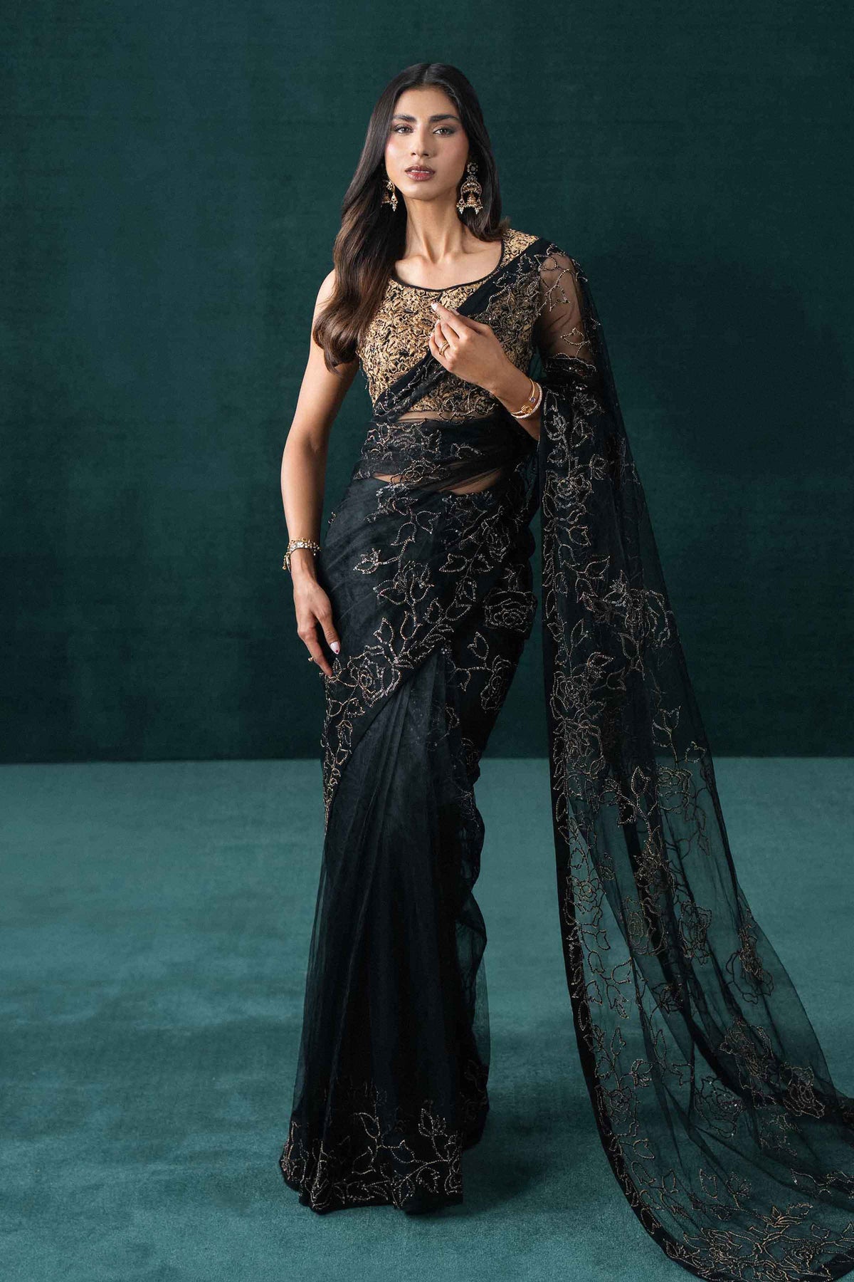 2 Piece - Embroidered Saree Set - ST2PE-BOUT26WV2-11  for Women - Boutique Collection | Nishat | Shop Online