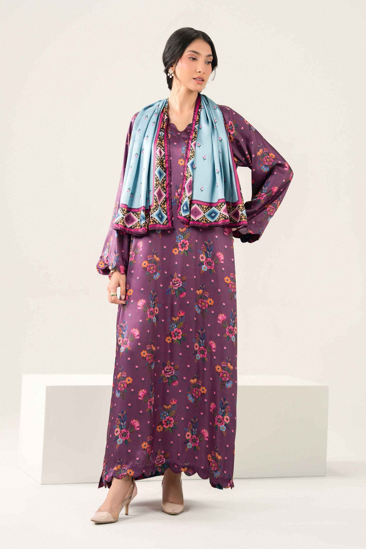 2 Piece - Printed Jalabiya - ST2SD-JALA26WV2-4 for Women - Pret Collection | Nishat | Shop Online