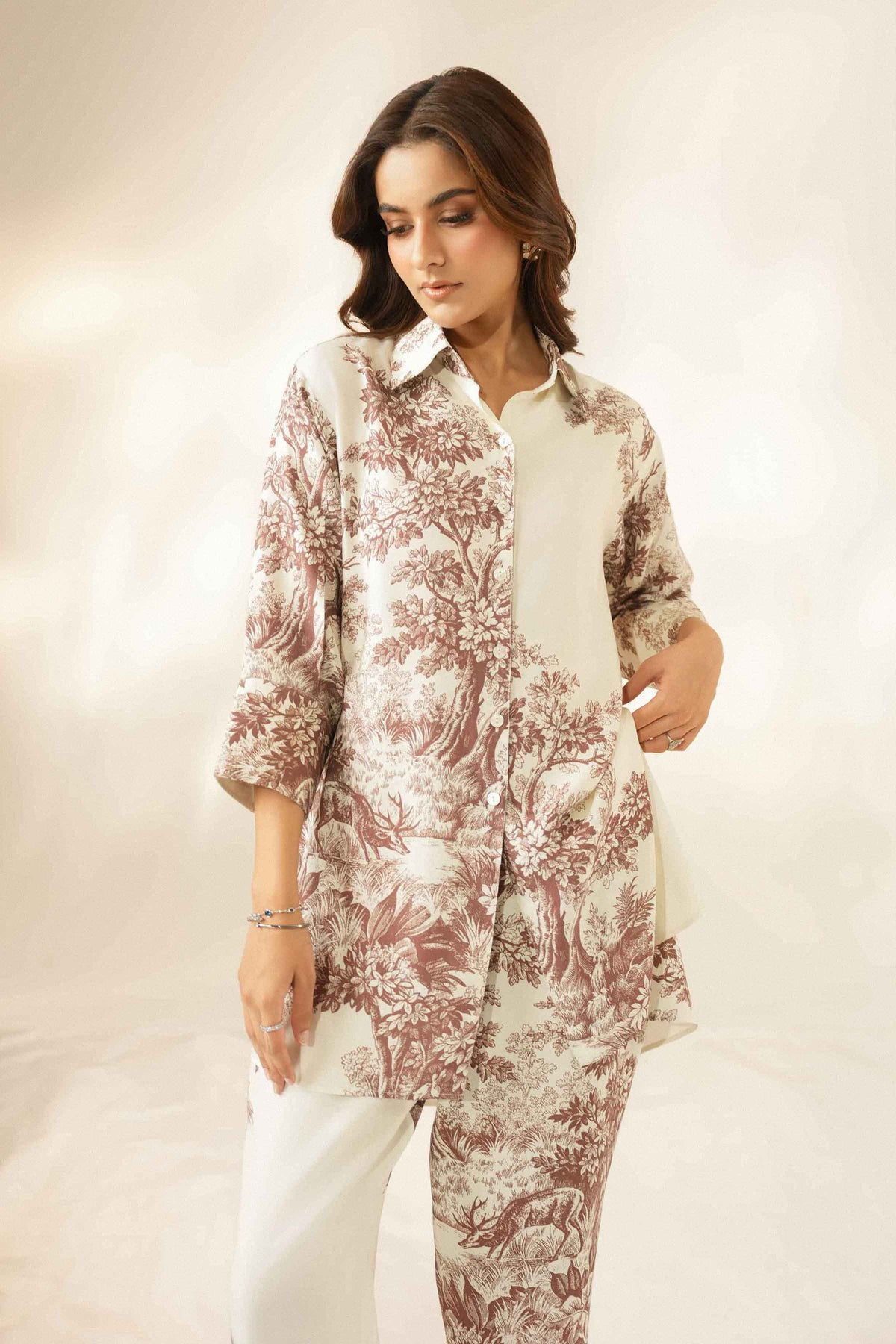 2 Piece - Printed Loungewear - ST2STE-LNG26WV2-10 for Women - Pret Collection | Nishat | Shop Online 