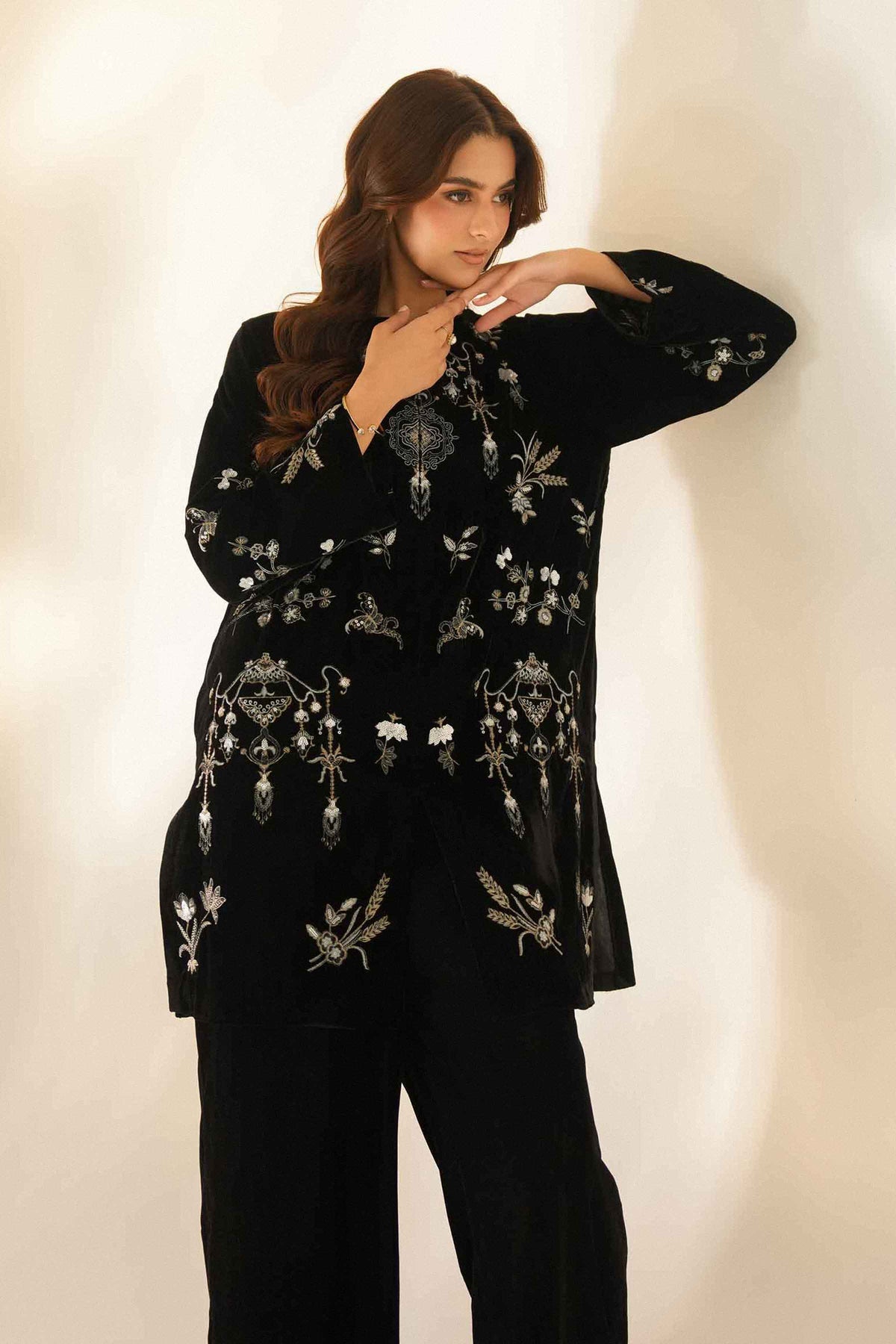 2 Piece - Embroidered Loungewear - ST2STE-LNG26WV2-11