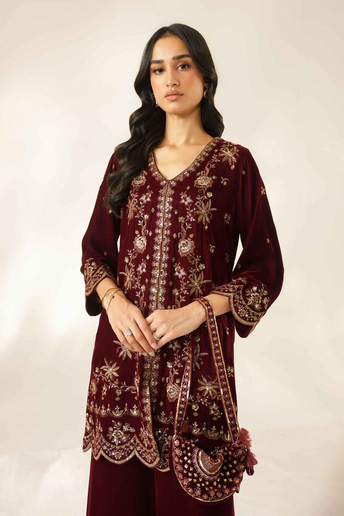 2 Piece - Embroidered Suit - ST2STE-LUXE26WV2-45 for Women - Pret Collection | Nishat | Shop Online 