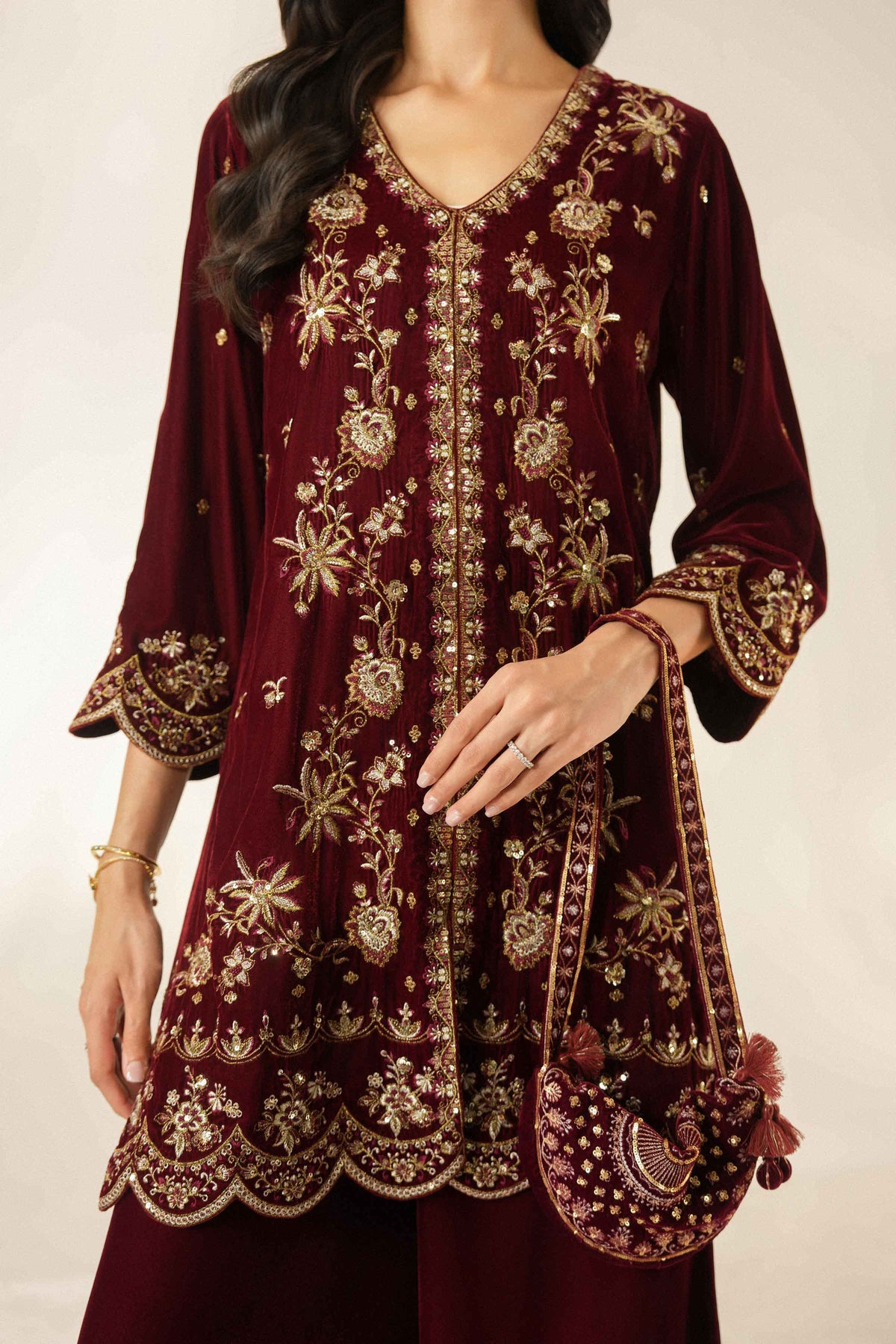 2 Piece - Embroidered Suit - ST2STE-LUXE26WV2-45 for Women - Pret Collection | Nishat | Shop Online 