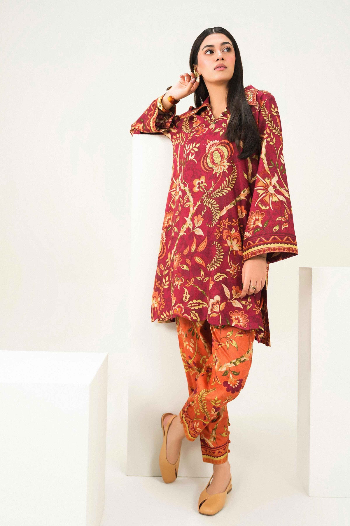 2 Piece - Printed Embroidered Suit - ST2STE-PRET26WV1-7 for Women - Pret Collection | Nishat | Shop Online 