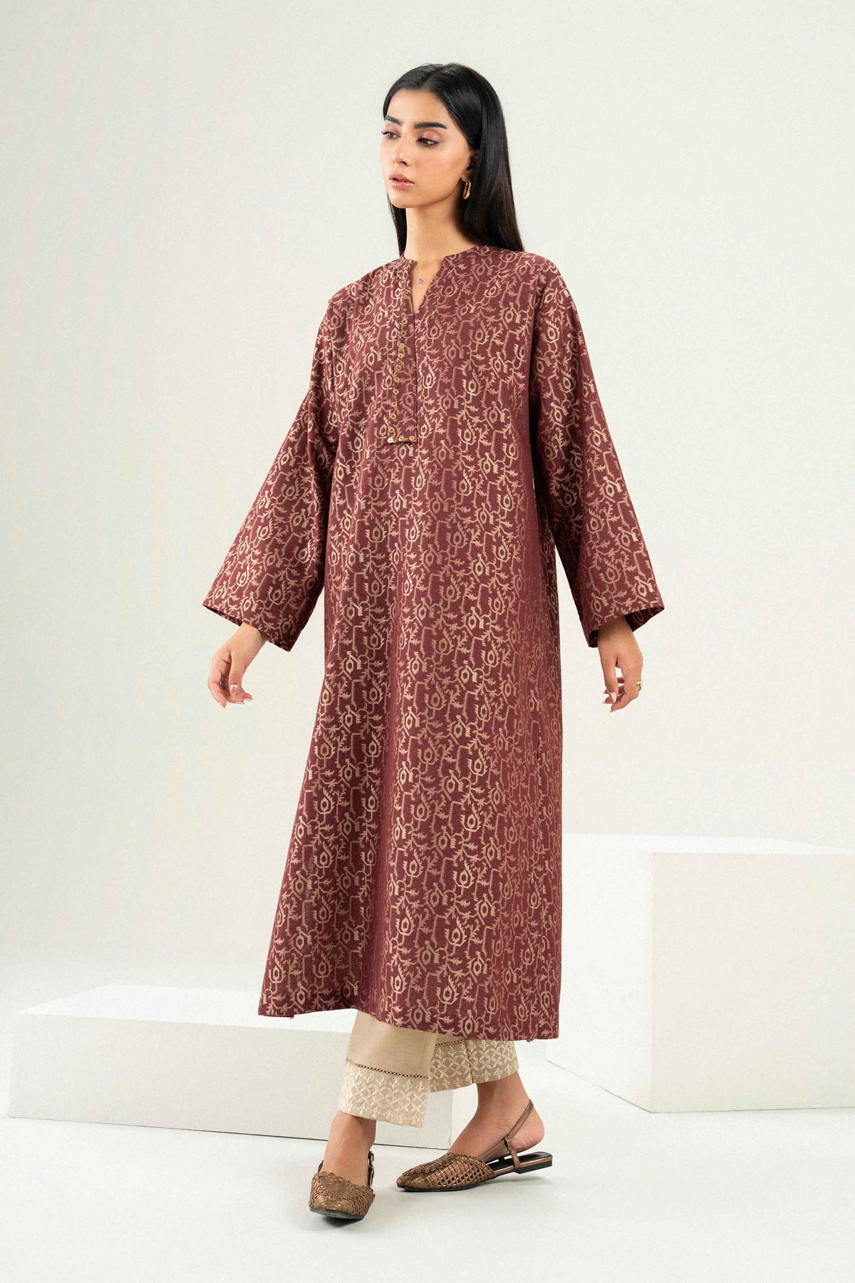 2 Piece - Embroidered Suit - ST2STE-PRET26WV2-11   (trouser fab mis) for Women - Pret Collection | Nishat | Shop Online 