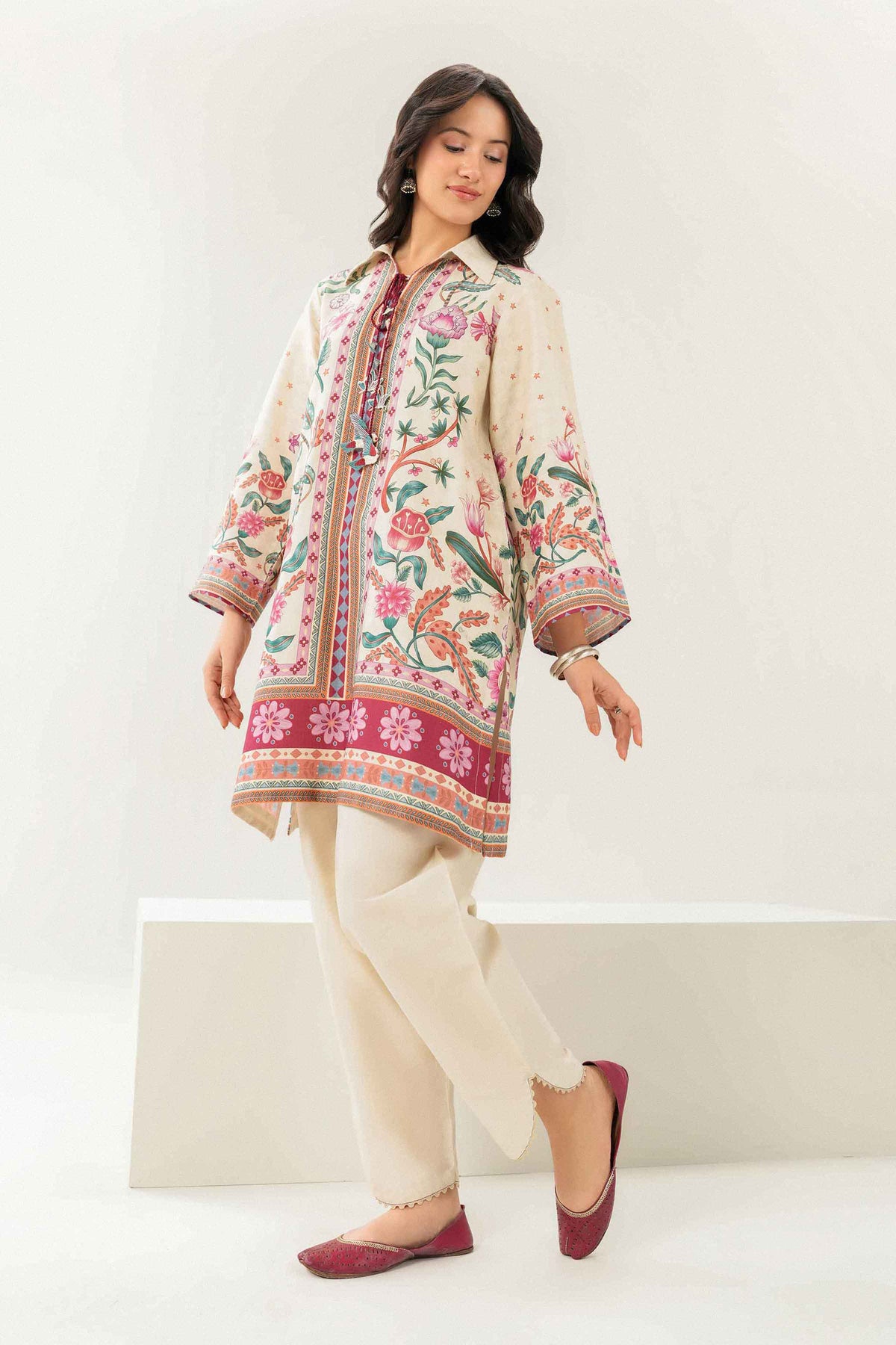 2 Piece - Printed Embroidered Suit - ST2STE-PRET26WV2-27