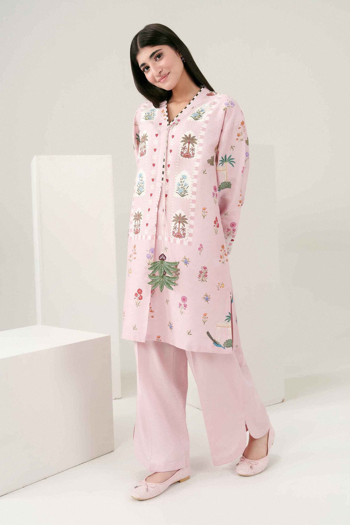 2 Piece - Printed Embroidered Suit - ST2STE-PRET26WV2-29