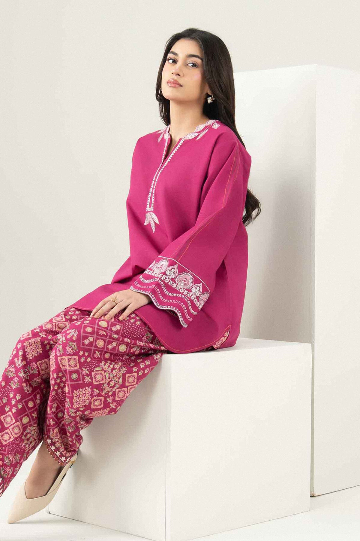 2 Piece - Printed Embroidered Suit - ST2STE-PRET26WV2-39 for Women - Pret Collection | Nishat | Shop Online