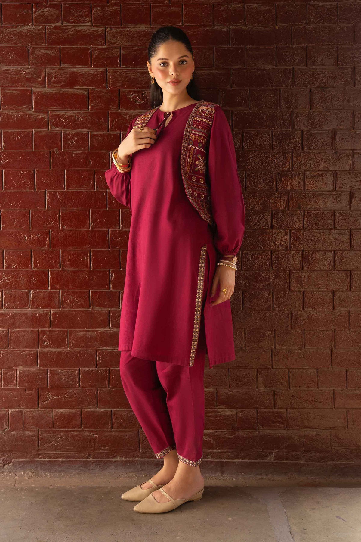 3 PIECE - EMBROIDERED SUIT - ST2STE-PRET26WV2-47