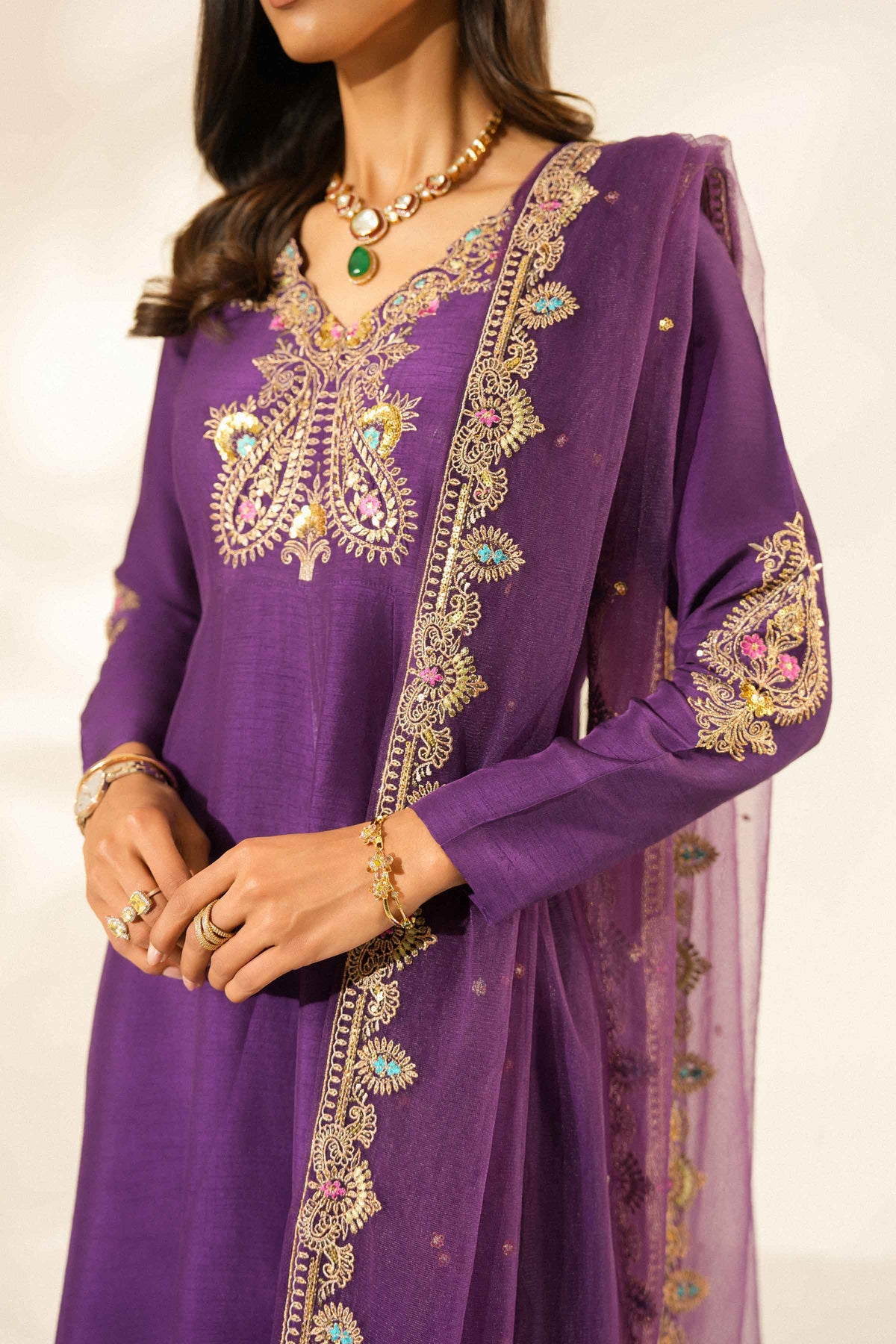 2 Piece - Embroidered Suit - ST3DDE-LUXE26WV2-1 for Women -  Luxury Pret Collection | Nishat | Shop Online 