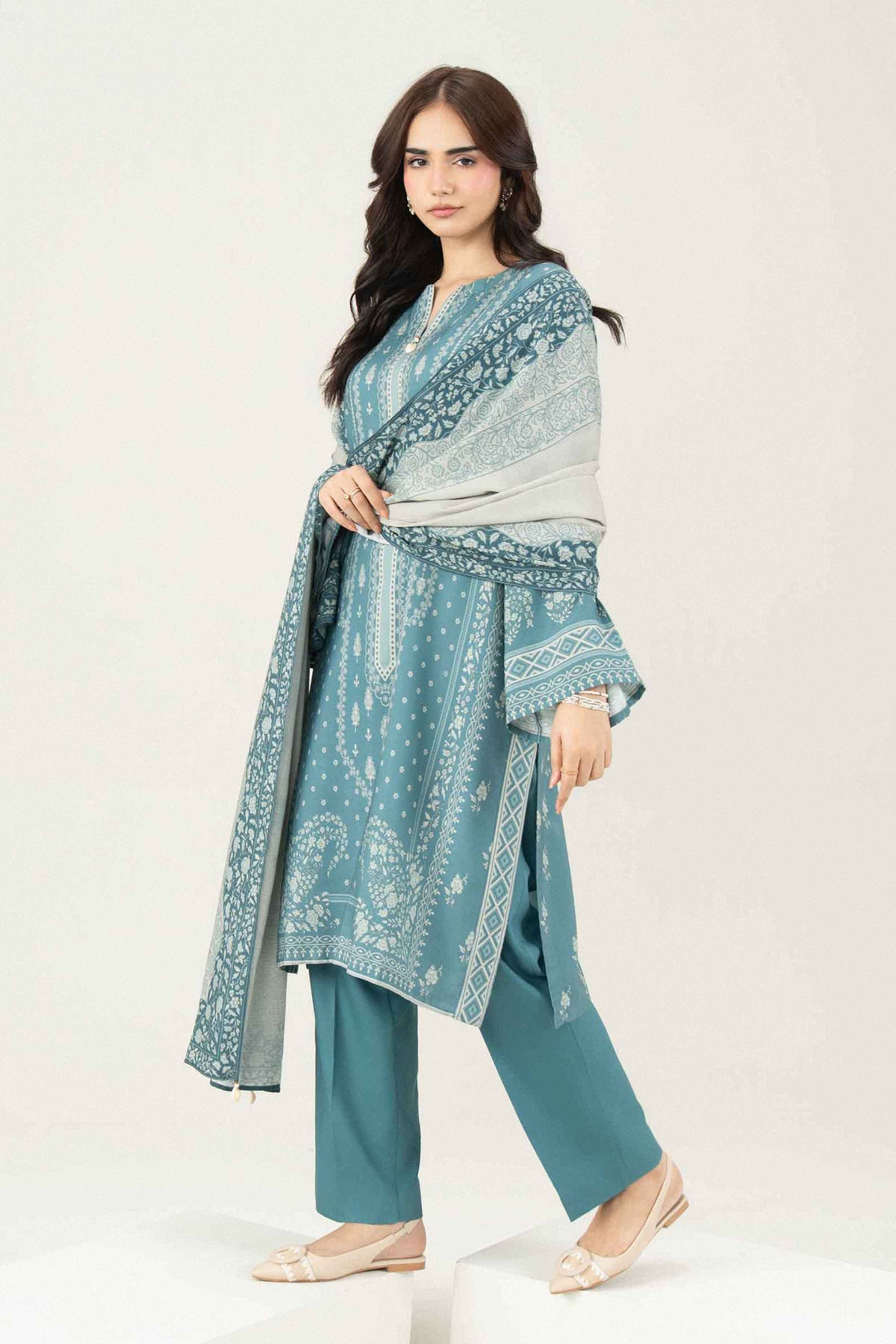 3 Piece - Printed Suit - ST3P-PRET26WV1-12 for Women - Pret Collection | Nishat | Shop Online