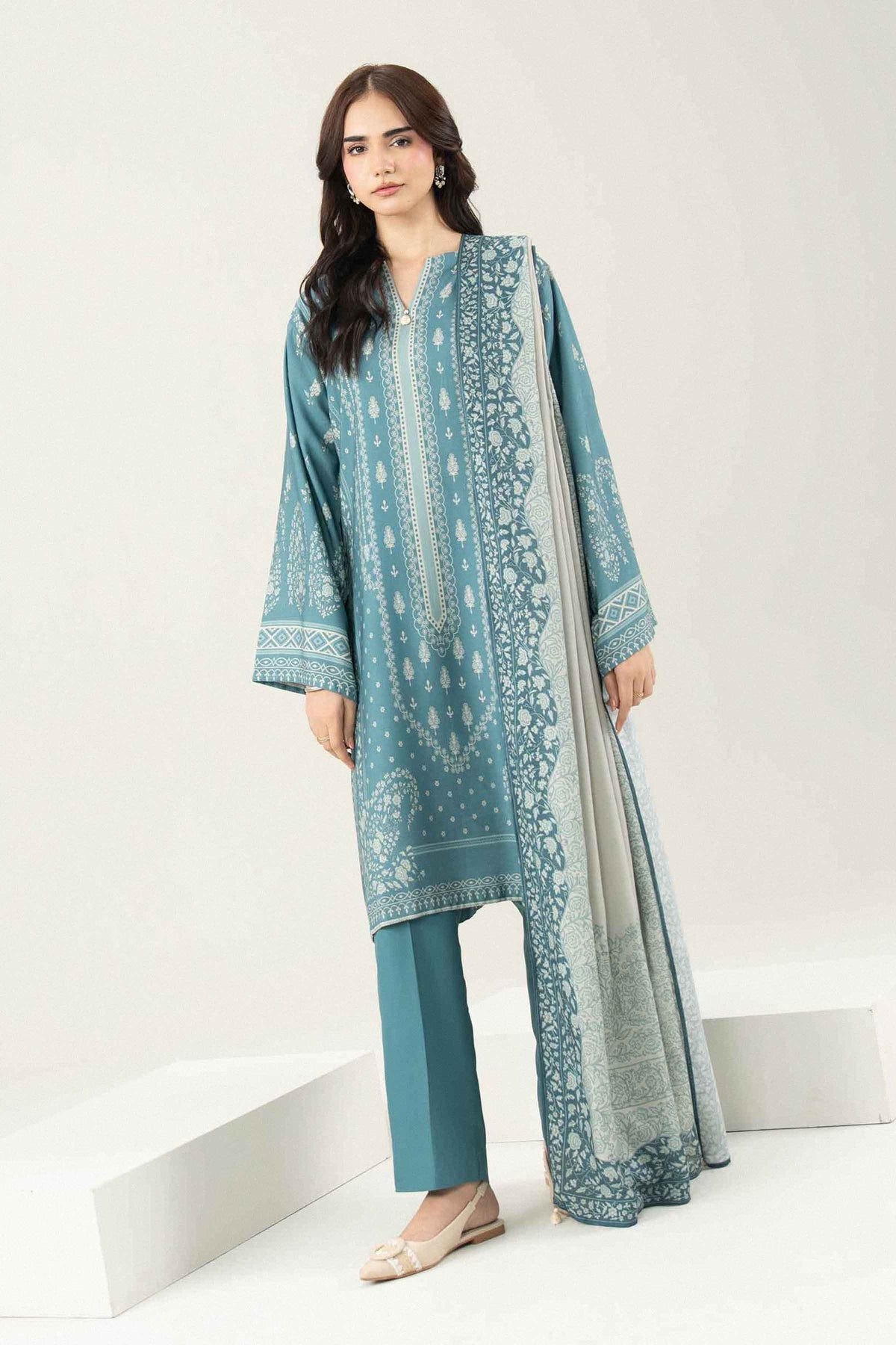3 Piece - Printed Suit - ST3P-PRET26WV1-12 for Women - Pret Collection | Nishat | Shop Online