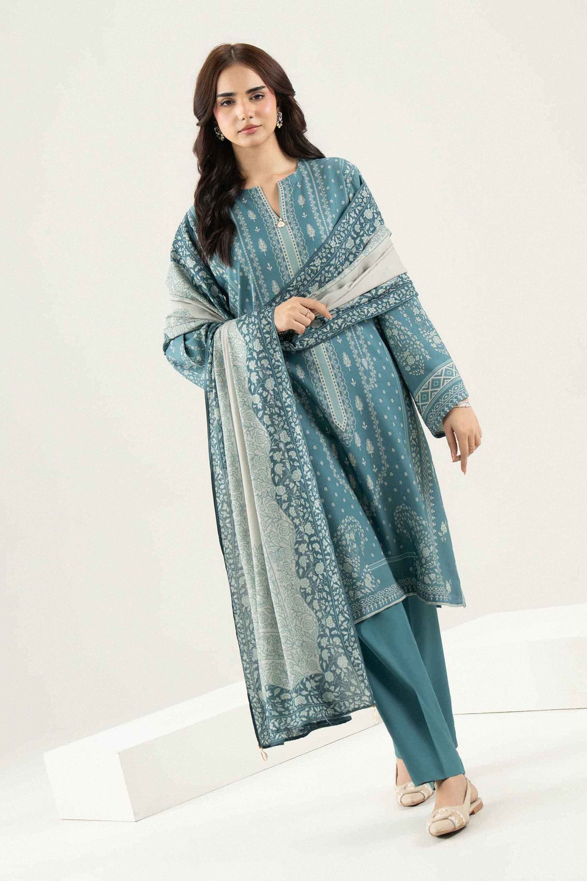 3 Piece - Printed Suit - ST3P-PRET26WV1-12 for Women - Pret Collection | Nishat | Shop Online