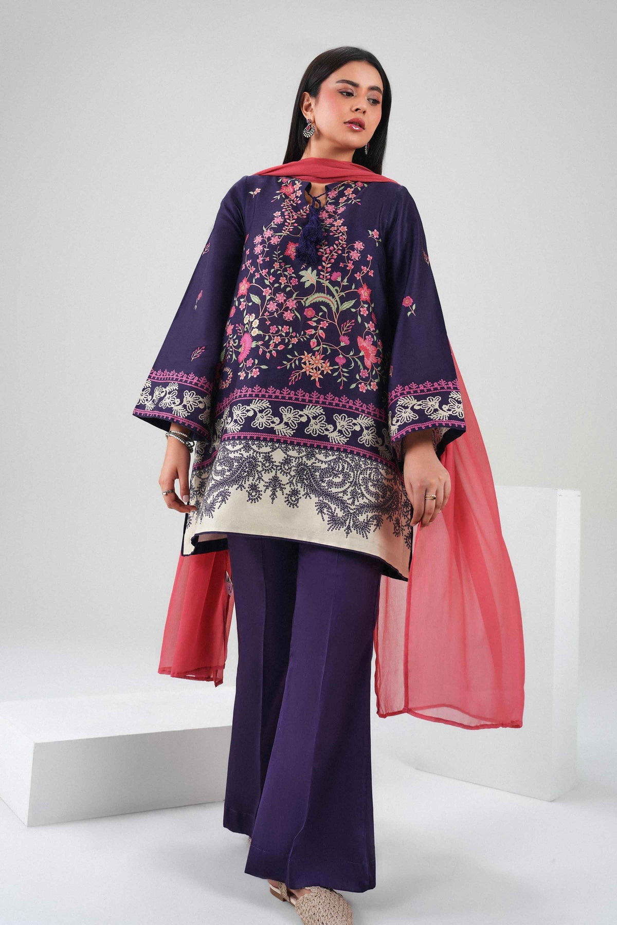 3 Piece - Printed Suit - ST3P-PRET26WV1-2 for Women - Pret Collection | Nishat | Shop Online 