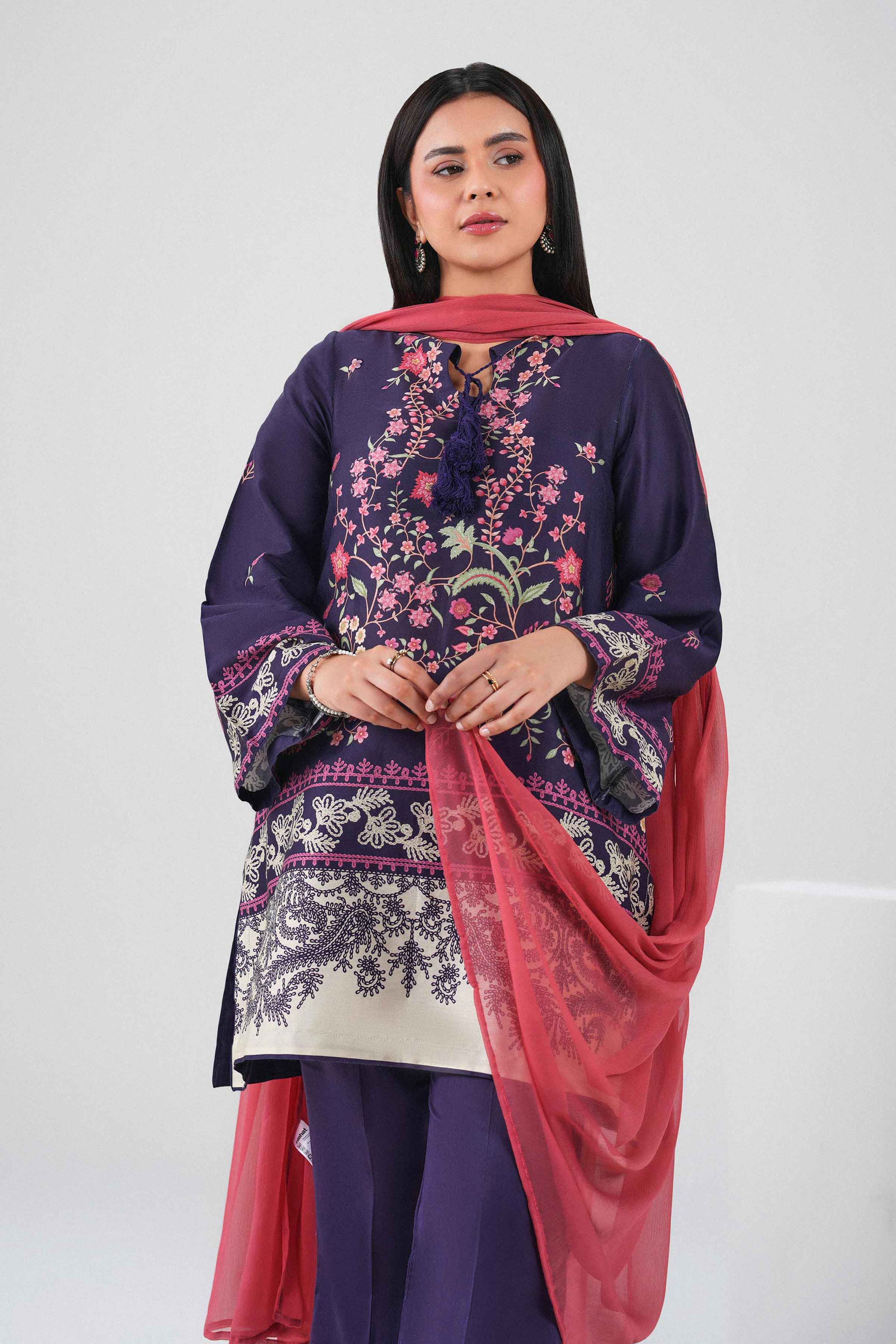 3 Piece - Printed Suit - ST3P-PRET26WV1-2 for Women - Pret Collection | Nishat | Shop Online 