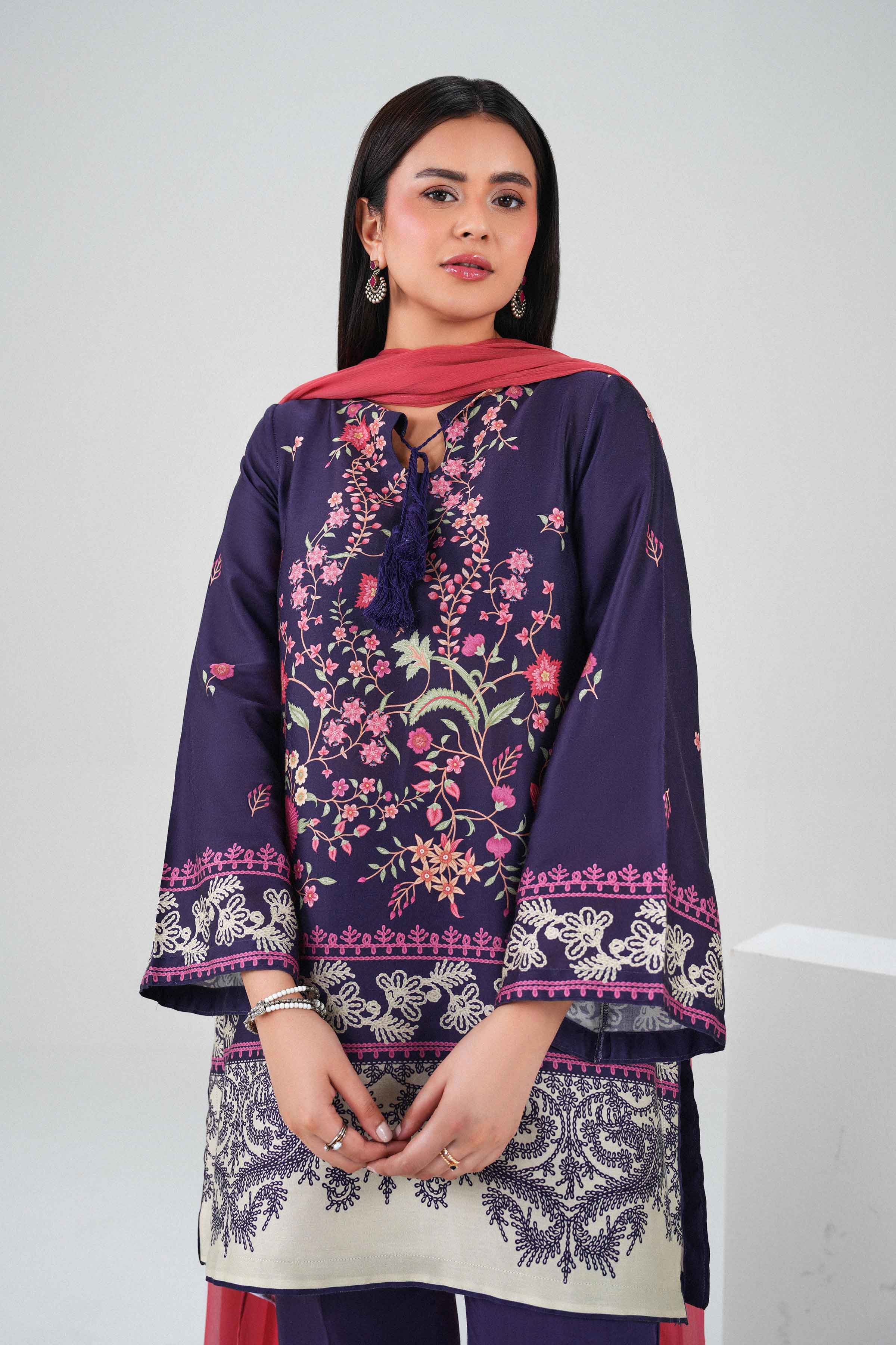 3 Piece - Printed Suit - ST3P-PRET26WV1-2 for Women - Pret Collection | Nishat | Shop Online 