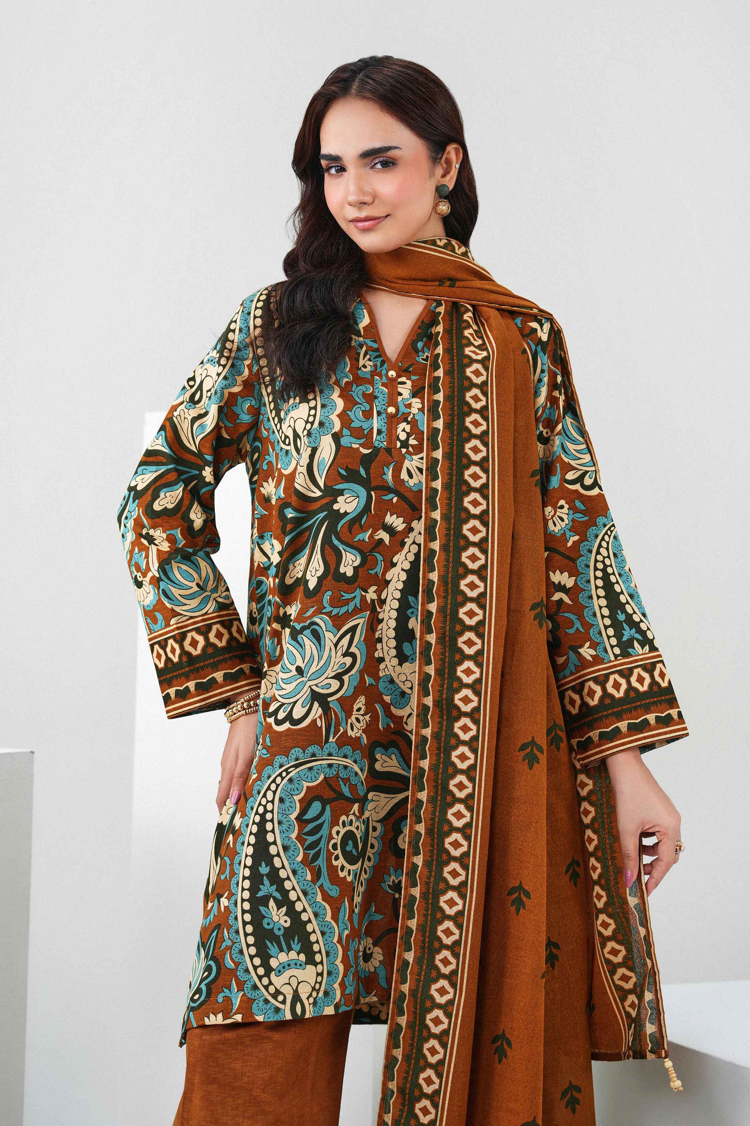 3 Piece - Printed Suit - ST3P-PRET26WV1-5 for Women - Pret Collection | Nishat | Shop Online 