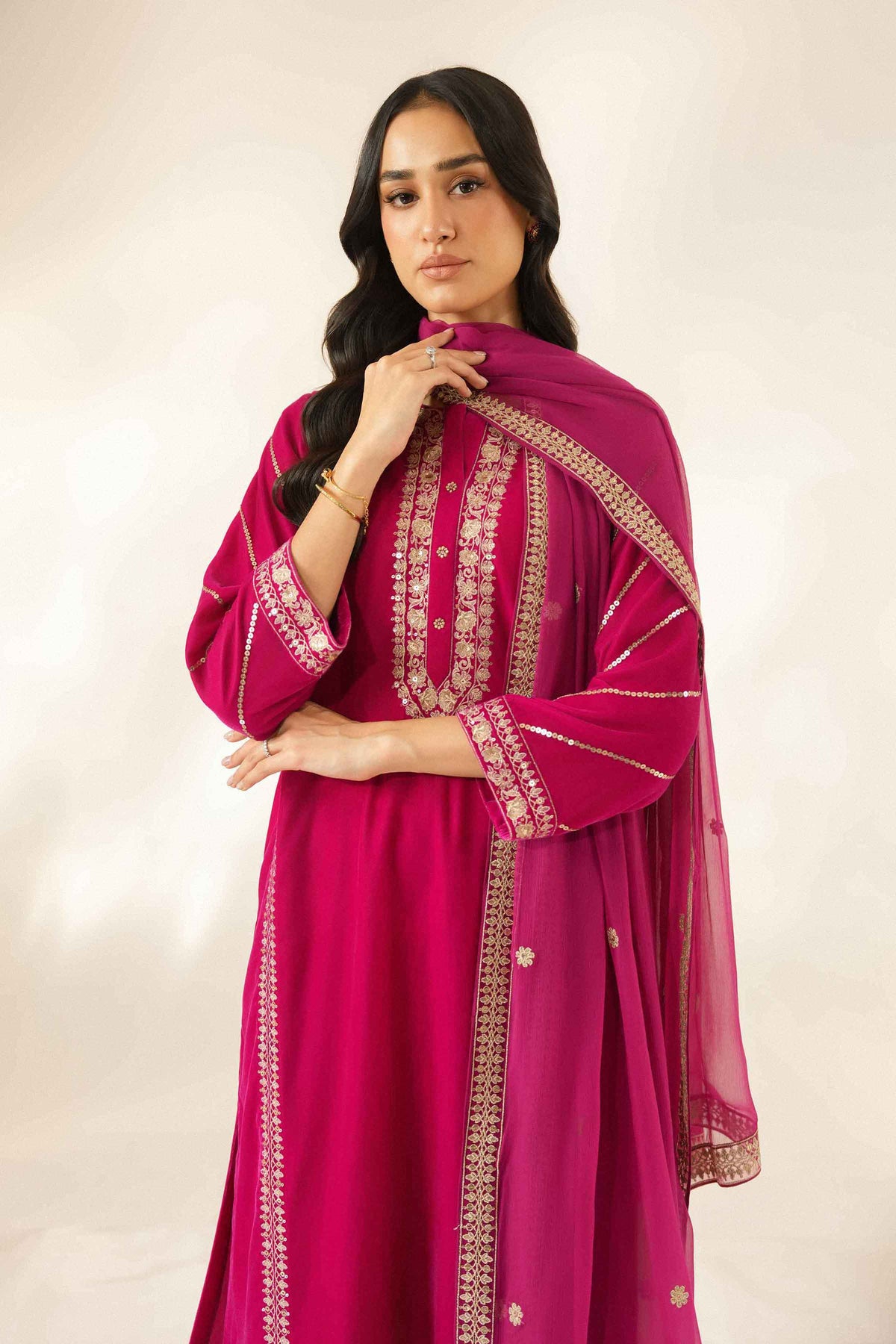 3 Piece - Embroidered Suit - ST3PE-LUXE26WV1-13  for Women - Pret Collection | Nishat | Shop Online
