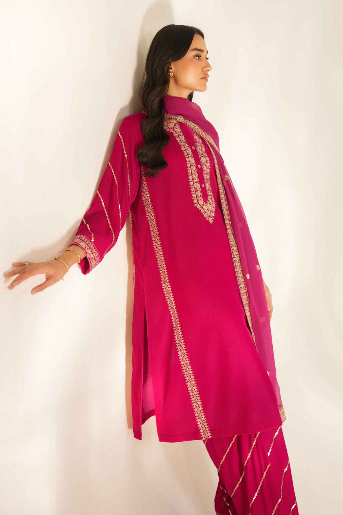 3 Piece - Embroidered Suit - ST3PE-LUXE26WV1-13  for Women - Pret Collection | Nishat | Shop Online