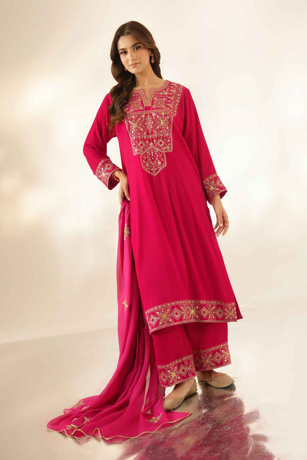 3 Piece - Embroidered Suit - ST3PE-LUXE26WV1-14 for Women - Pret Collection | Nishat | Shop Online 