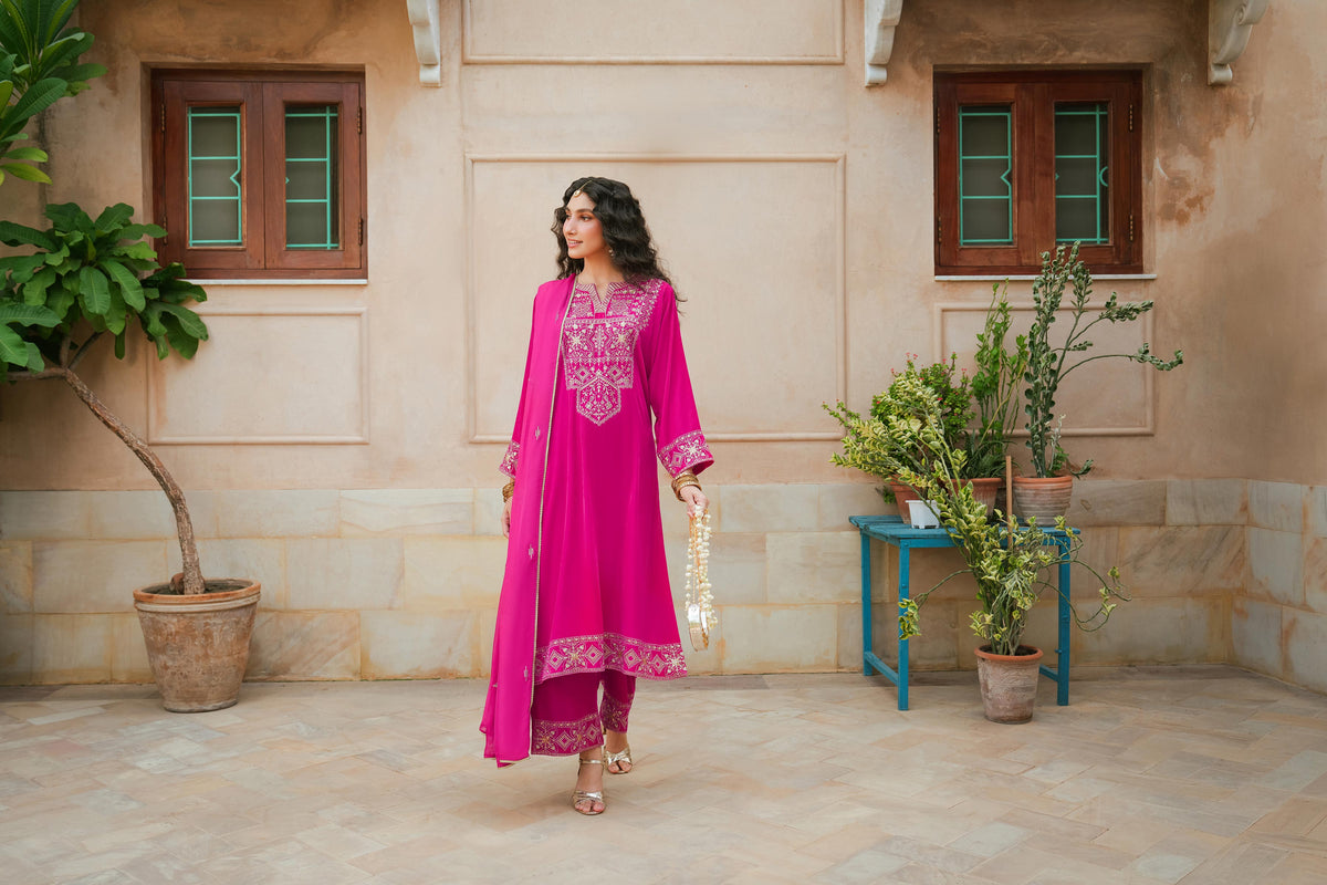 3 Piece - Embroidered Suit - ST3PE-LUXE26WV1-14  for Women - Pret Collection | Nishat | Shop Online