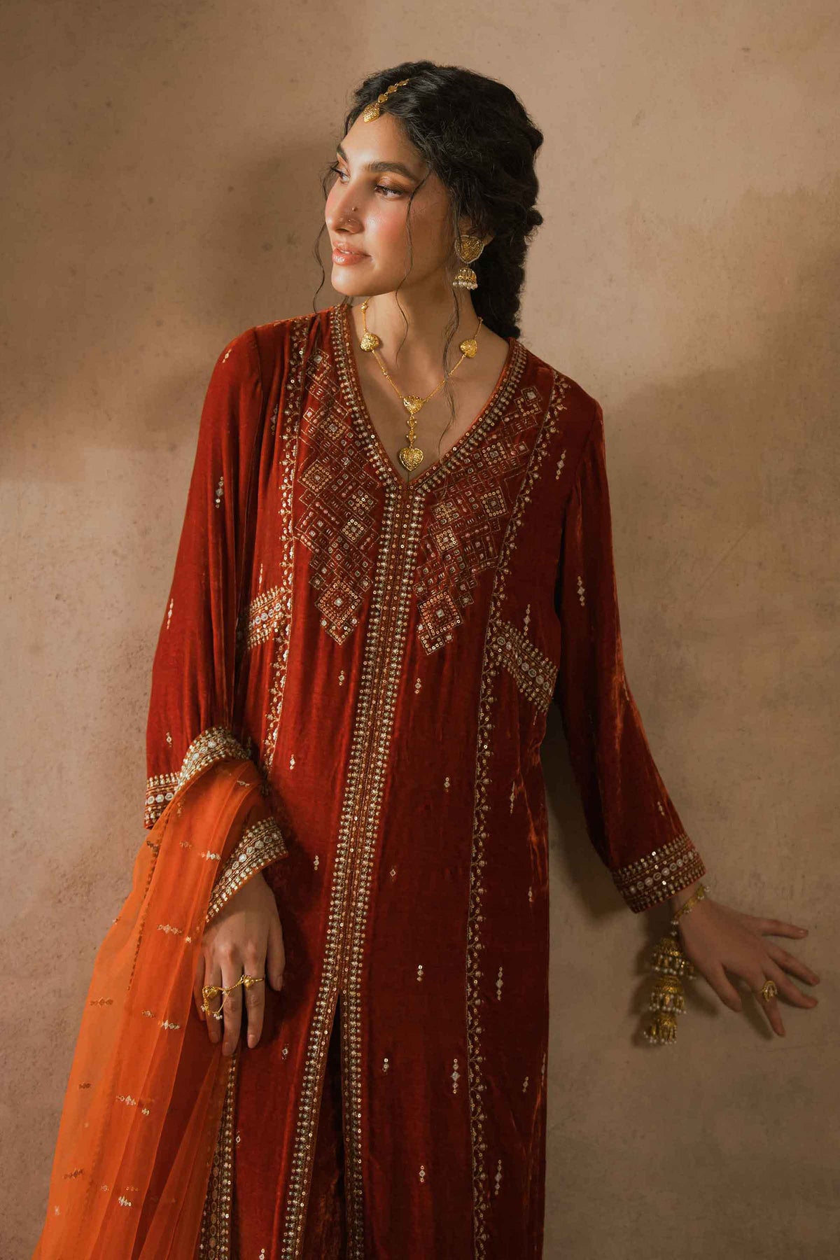 3 PIECE - EMBROIDERED SUIT - ST3PE-LUXE26WV1-21