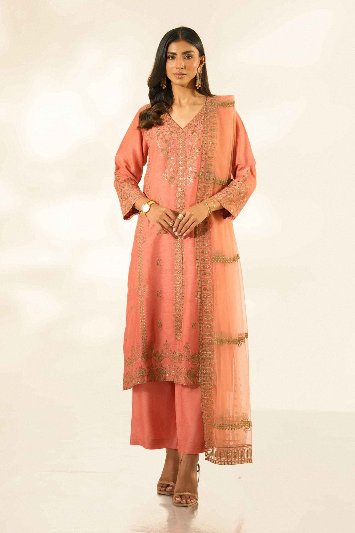 3 PIECE - EMBROIDERED SUIT - ST3PE-LUXE26WV1-23