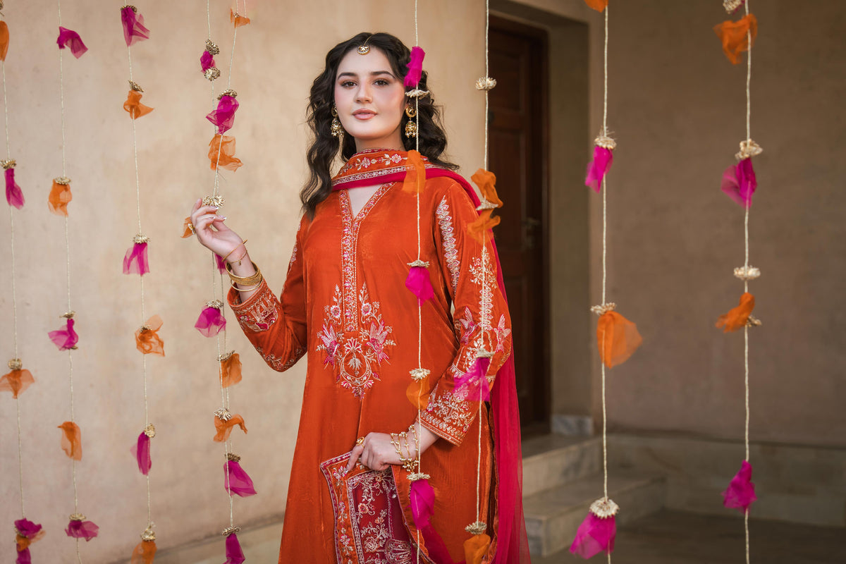3 Piece - Embroidered Suit - ST3PE-LUXE26WV1-9  for Women - Pret Collection | Nishat | Shop Online