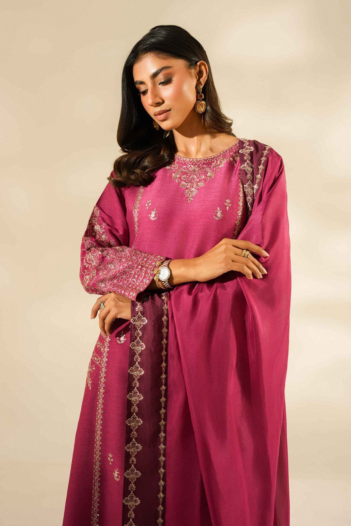 3 Piece - Embroidered Suit - ST3PE-LUXE26WV2-33 for Women -  Luxury Pret Collection | Nishat | Shop Online 