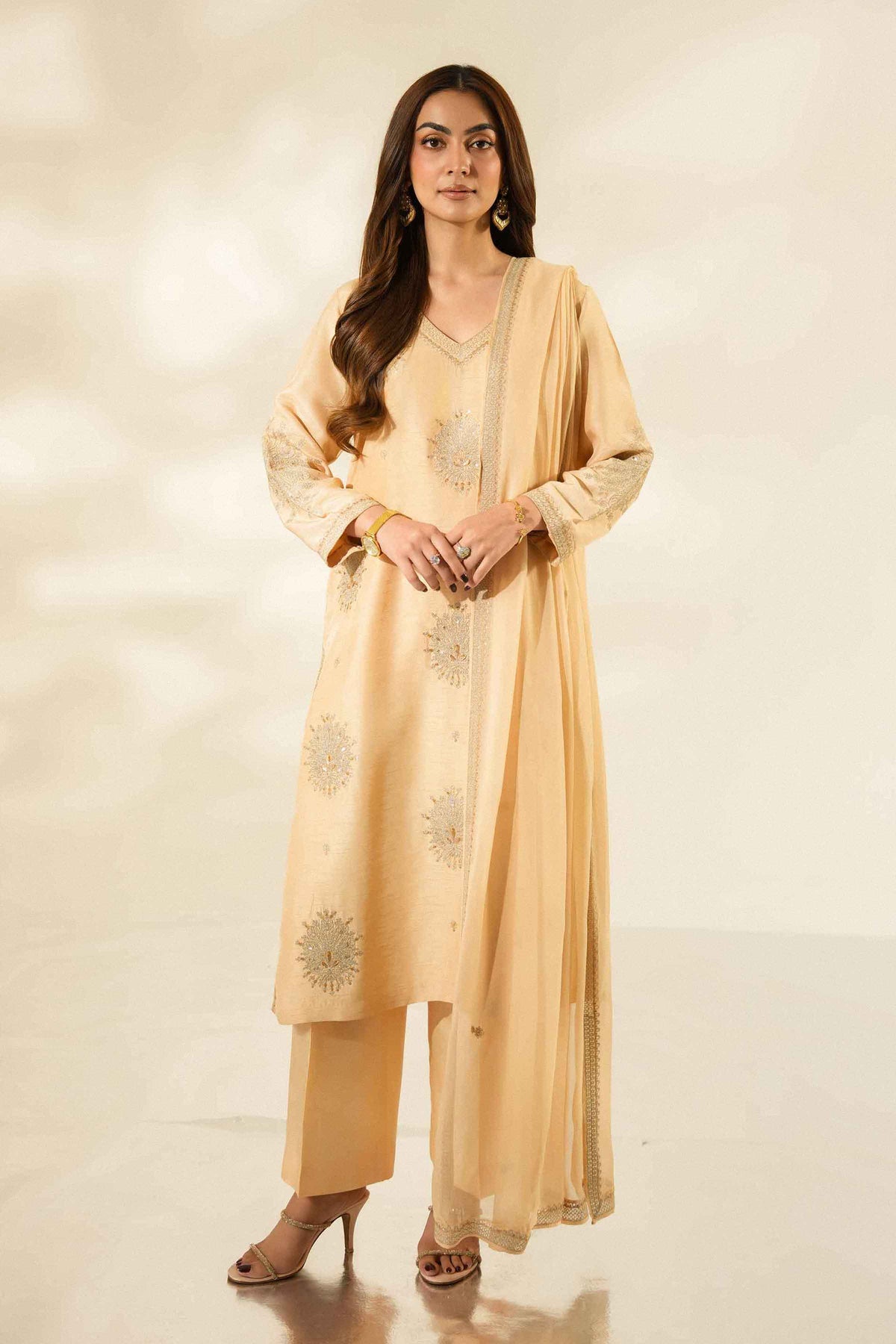 3 Piece - Embroidered Suit - ST3PE-LUXE26WV2-37 for Women -  Luxury Pret Collection | Nishat | Shop Online 