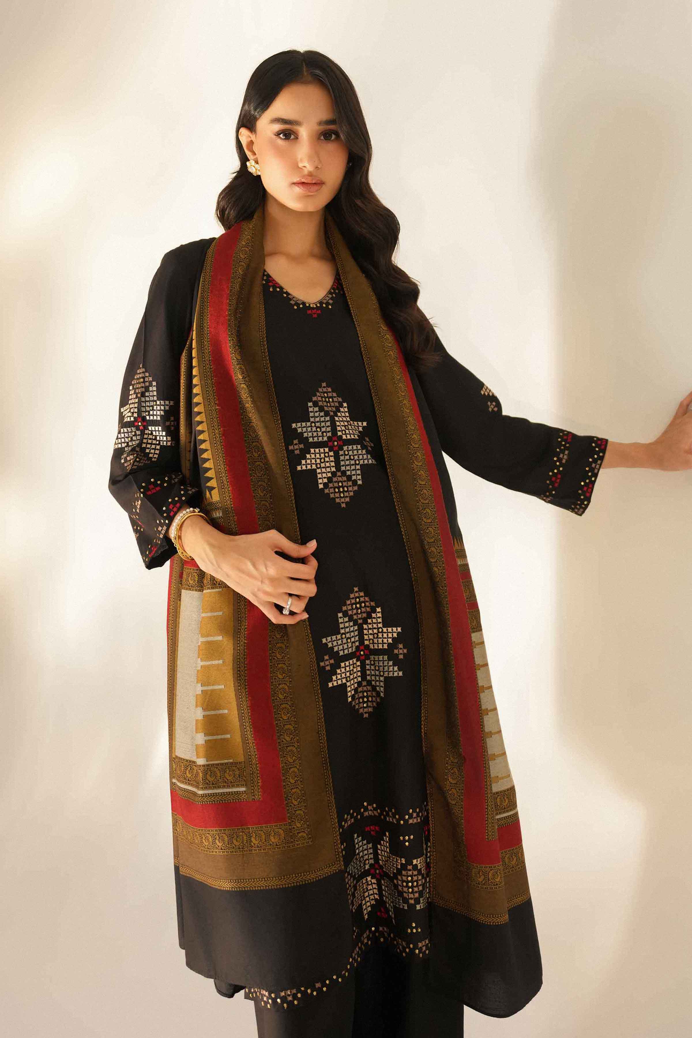 3 Piece - Embroidered Suit - ST3PE-LUXE26WV3-47 Lux Pret Cross S