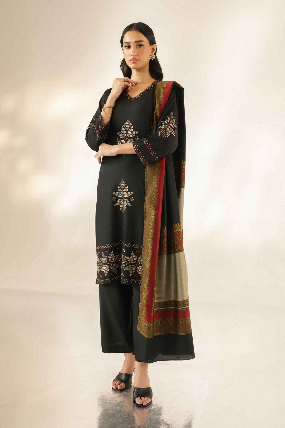 3 Piece - Embroidered Suit - ST3PE-LUXE26WV3-47 for Women - Pret Collection | Nishat | Shop Online 