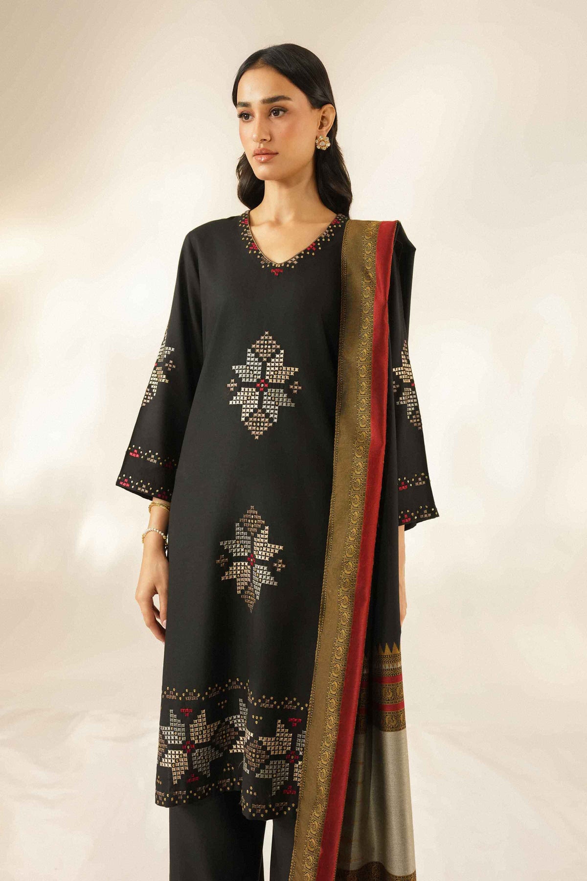 3 Piece - Embroidered Suit - ST3PE-LUXE26WV3-47 for Women - Pret Collection | Nishat | Shop Online 