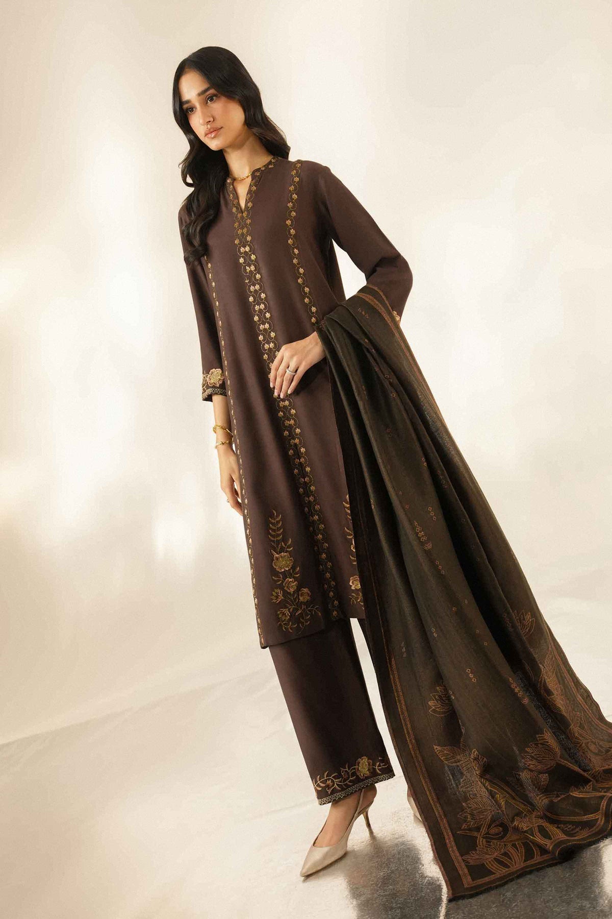 3 Piece - Embroidered Suit - ST3PE-LUXE26WV3-89