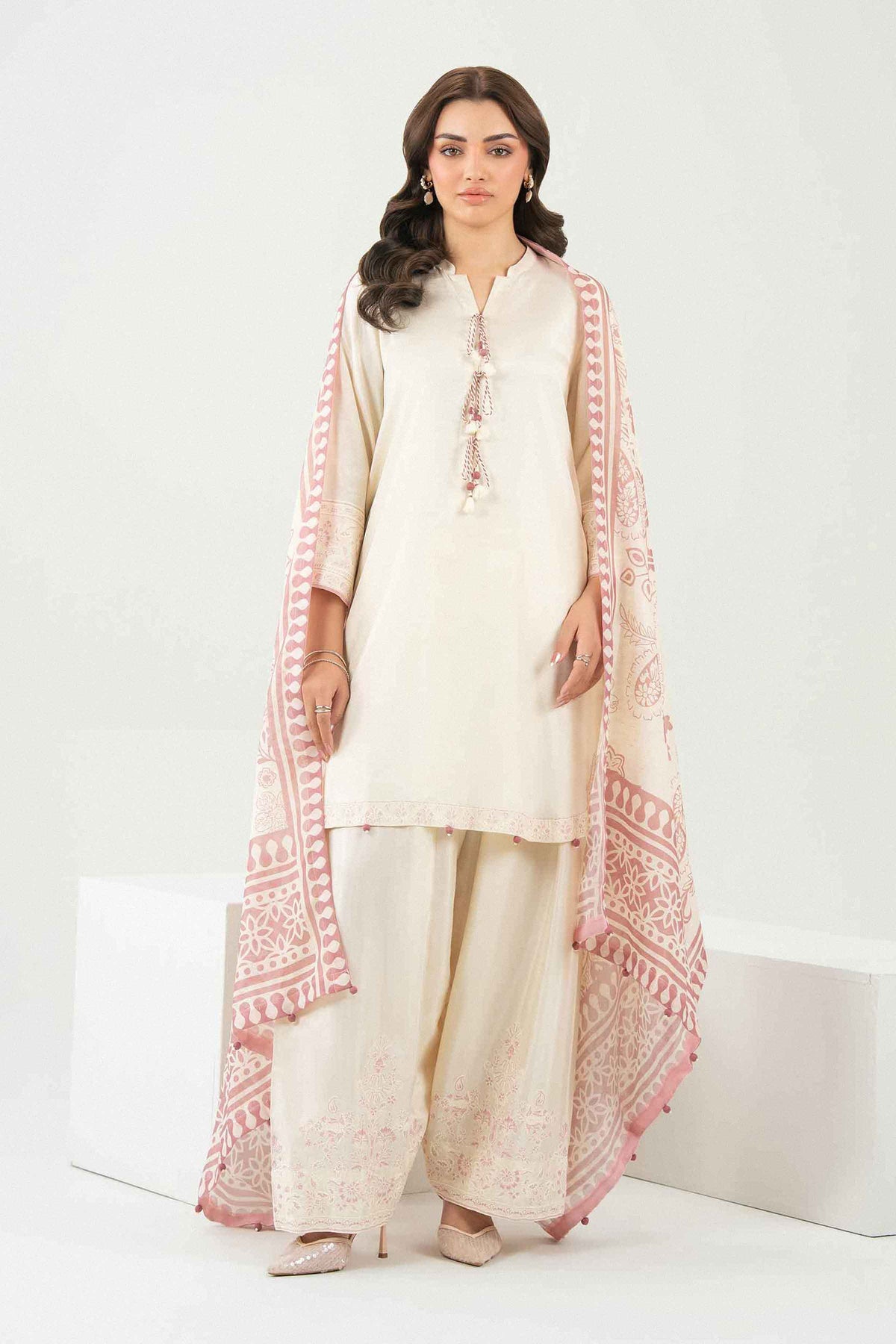 3 PIECE - PRINTED EMBROIDERED SUIT - ST3PE-PRET26WV1-14 for Women - Pret Collection | Nishat | Shop Online