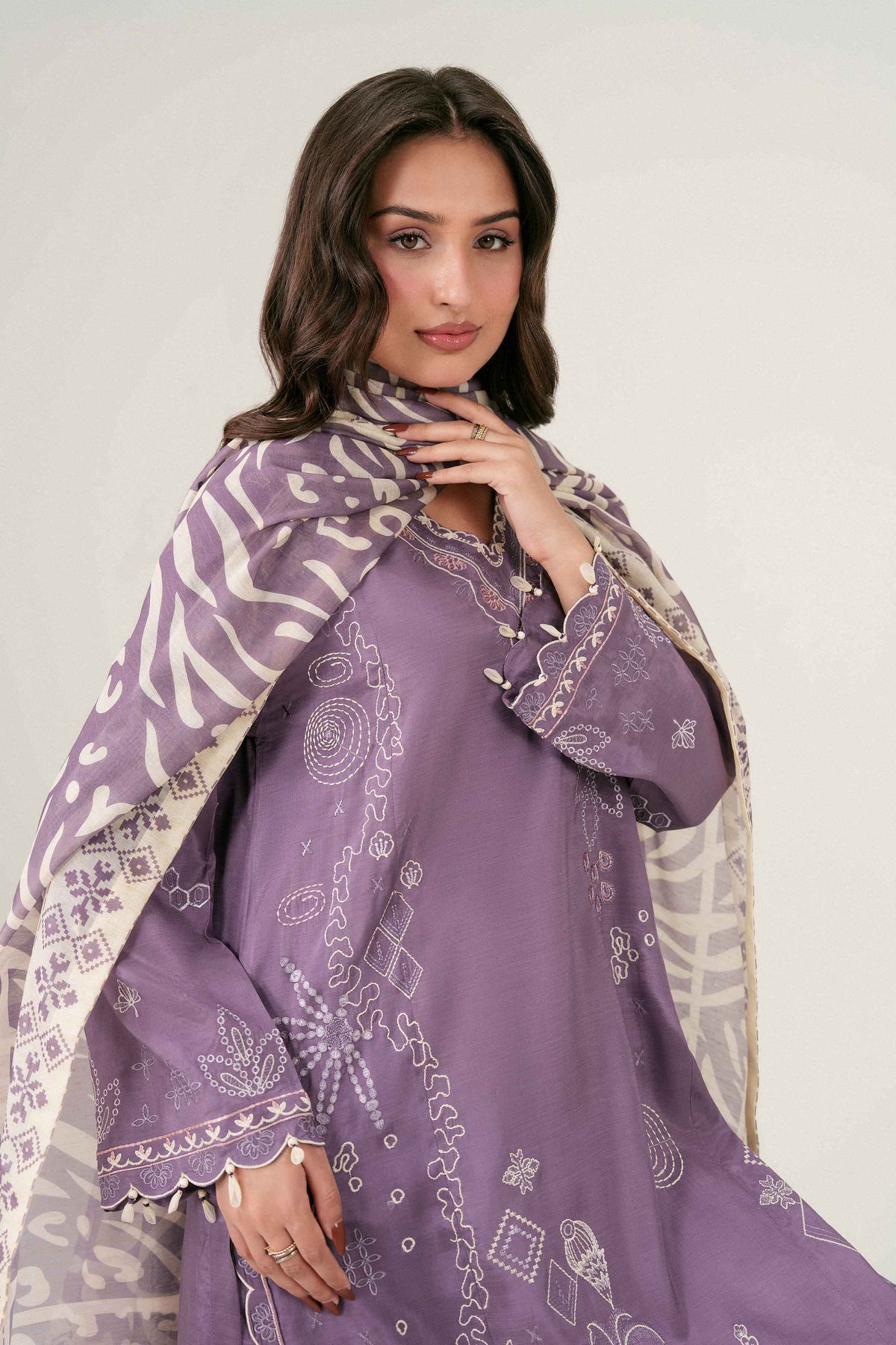 3 PIECE - PRINTED EMBROIDERED SUIT - ST3PE-PRET26WV1-15 for Women - Pret Collection | Nishat | Shop Online