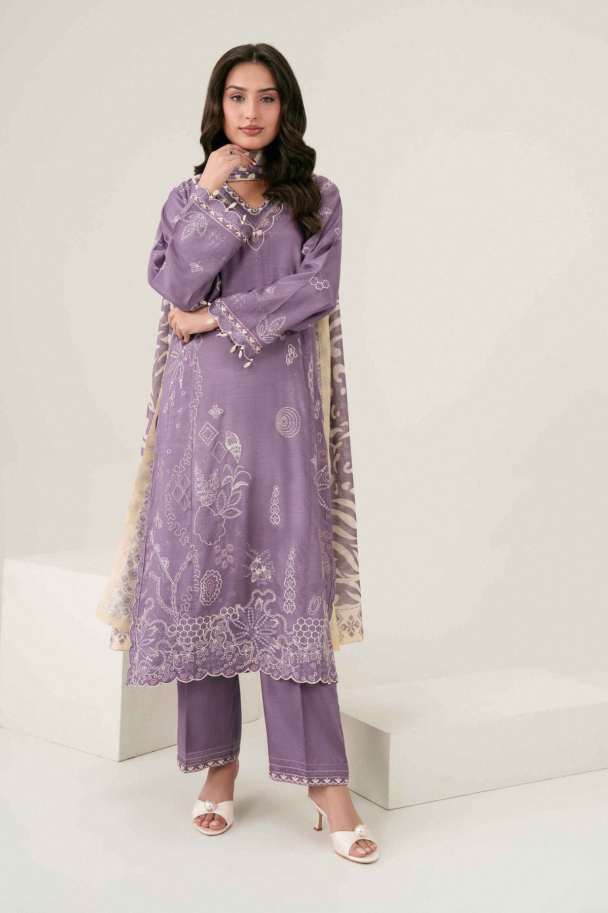 3 PIECE - PRINTED EMBROIDERED SUIT - ST3PE-PRET26WV1-15 for Women - Pret Collection | Nishat | Shop Online