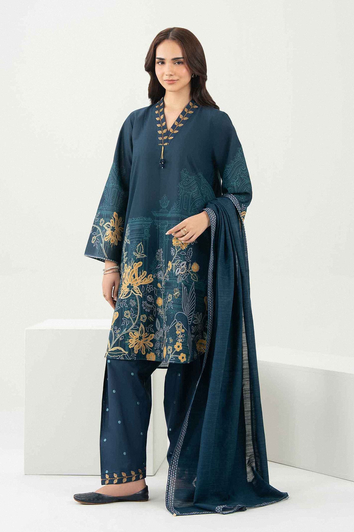 3 Piece - Printed Embroidered Suit - ST3PE-PRET26WV1-4 for Women -  Pret Collection | Nishat | Shop Online