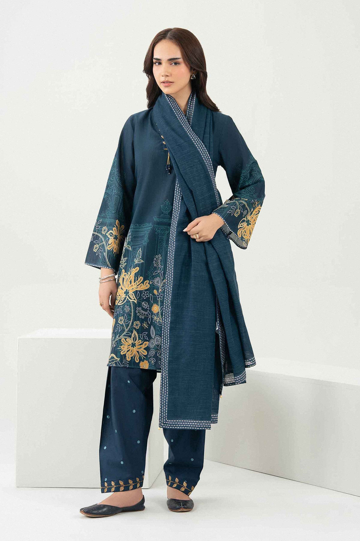3 Piece - Printed Embroidered Suit - ST3PE-PRET26WV1-4 for Women -  Pret Collection | Nishat | Shop Online