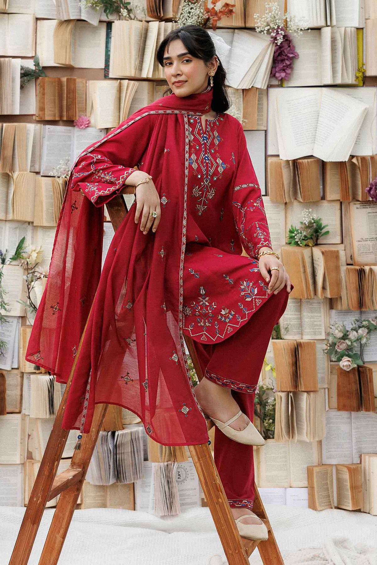 3 Piece - Embroidered Suit - ST3PE-PRET26WV2-30 for Women - Pret Collection | Nishat | Shop Online 