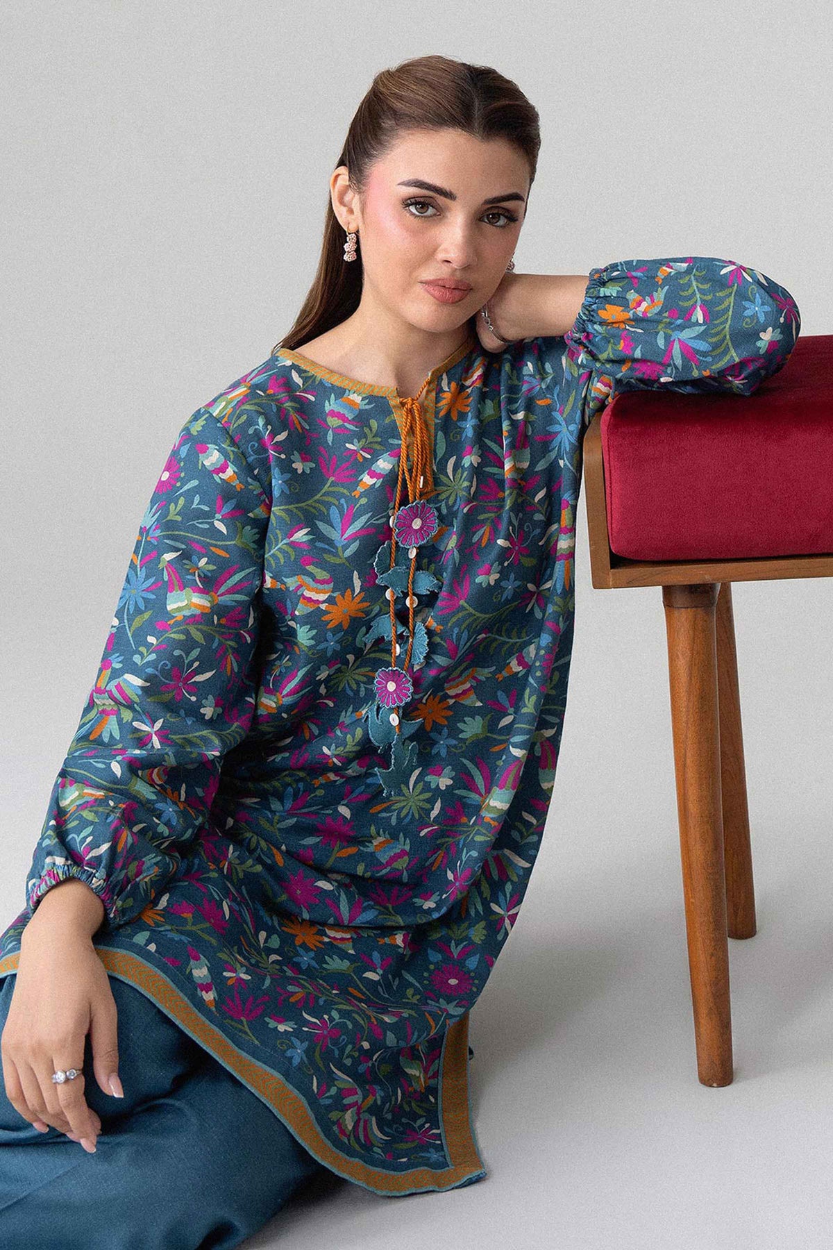 2 Piece - Printed Suit - U2ST-NISHA26WV1-15 for Women - Unstitched Collection | Nishat | Shop Online