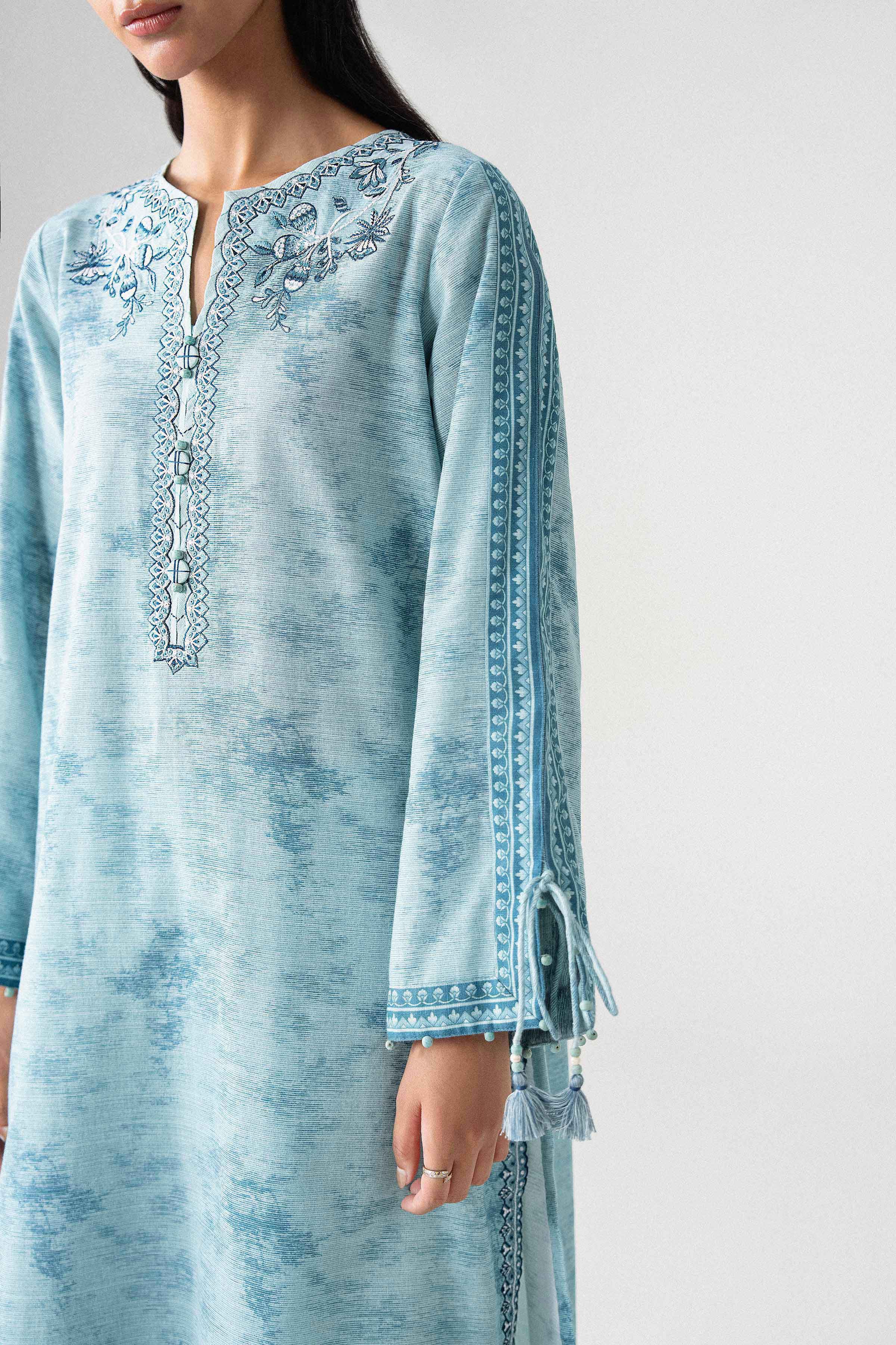 2 Piece - Printed Embroidered Suit - U2STE-NISHA26WV1-1 for Women - Unstitched Collection | Nishat | Shop Online
