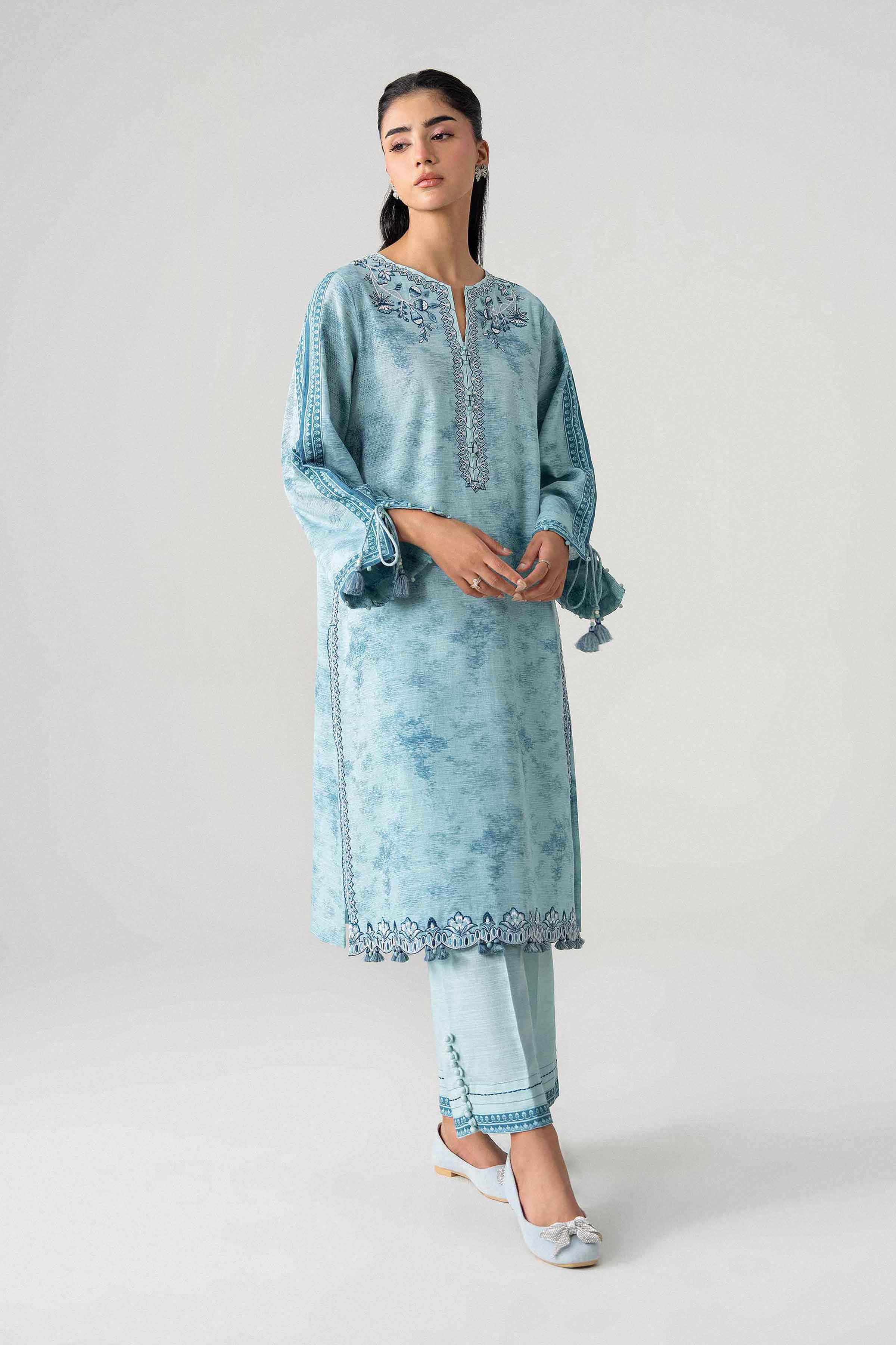 2 Piece - Printed Embroidered Suit - U2STE-NISHA26WV1-1 for Women - Unstitched Collection | Nishat | Shop Online