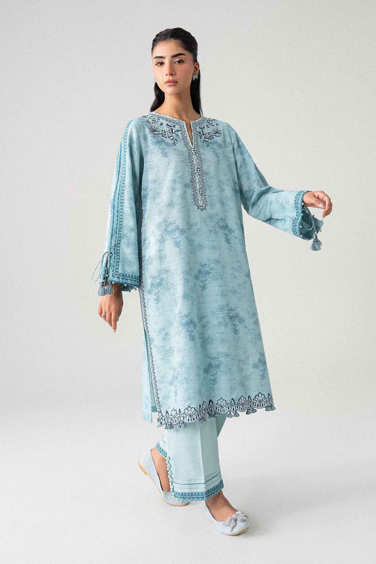 2 Piece - Printed Embroidered Suit - U2STE-NISHA26WV1-1 for Women - Unstitched Collection | Nishat | Shop Online