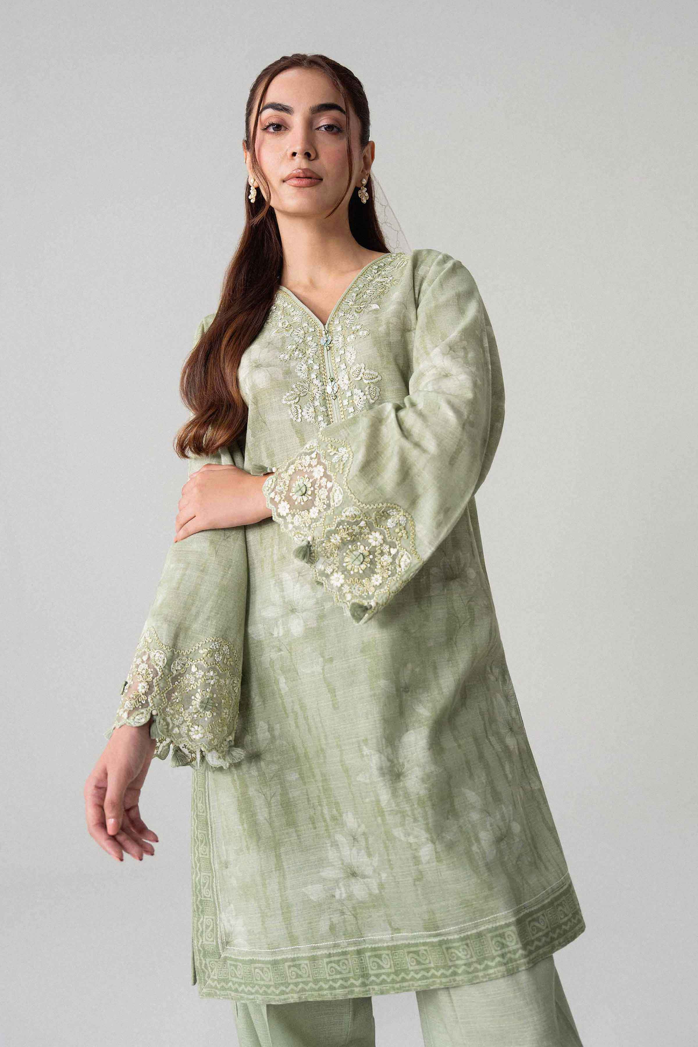 2 Piece - Printed Embroidered Suit - U2STE-NISHA26WV1-2 for Women - Unstitched Collection | Nishat | Shop Online