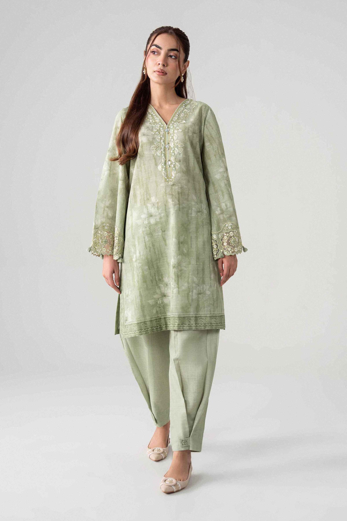 2 Piece - Printed Embroidered Suit - U2STE-NISHA26WV1-2 for Women - Unstitched Collection | Nishat | Shop Online