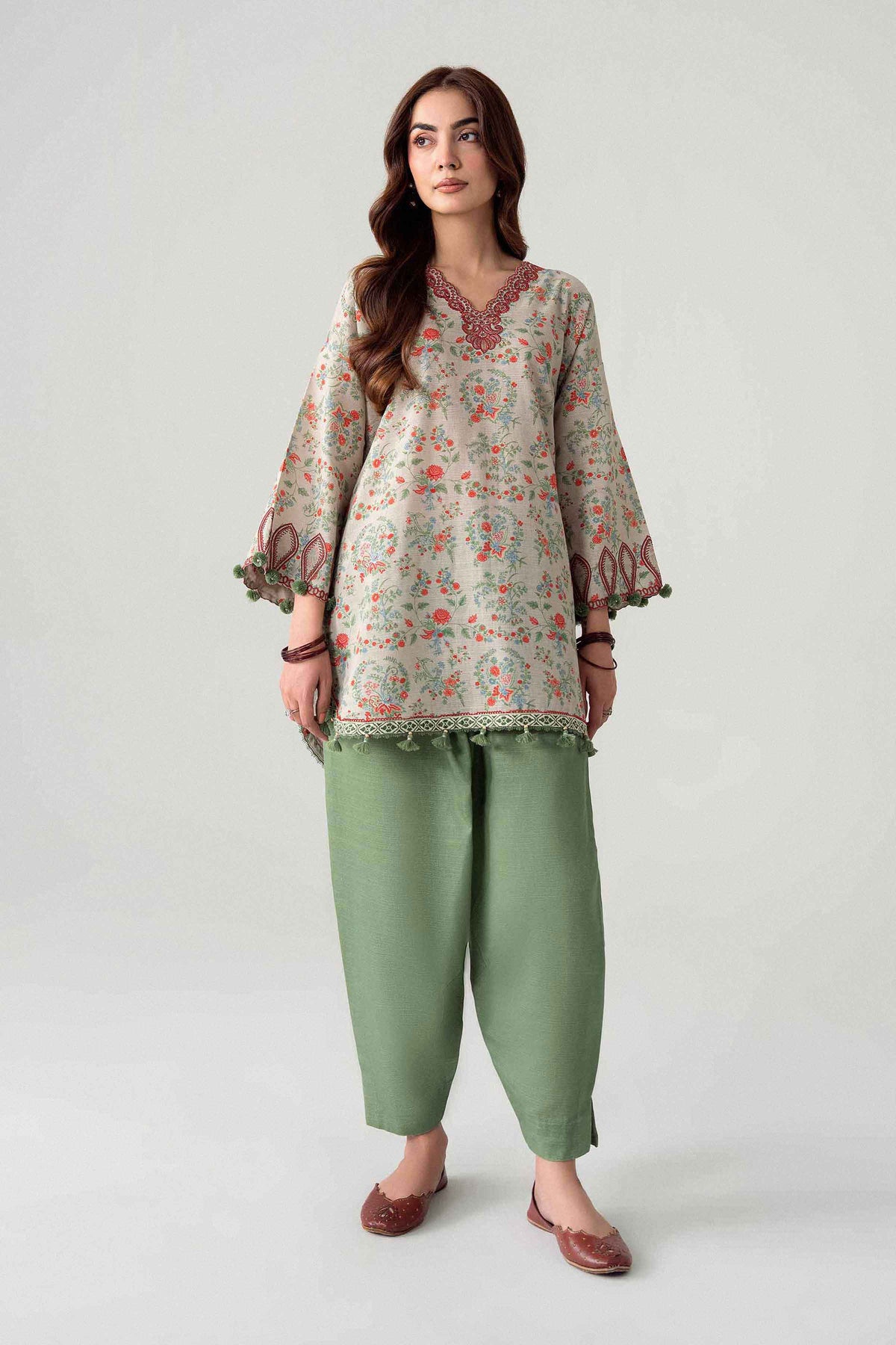 2 Piece - Printed Embroidered Suit - U2STE-NISHA26WV1-25 for Women - Unstitched Collection | Nishat | Shop Online