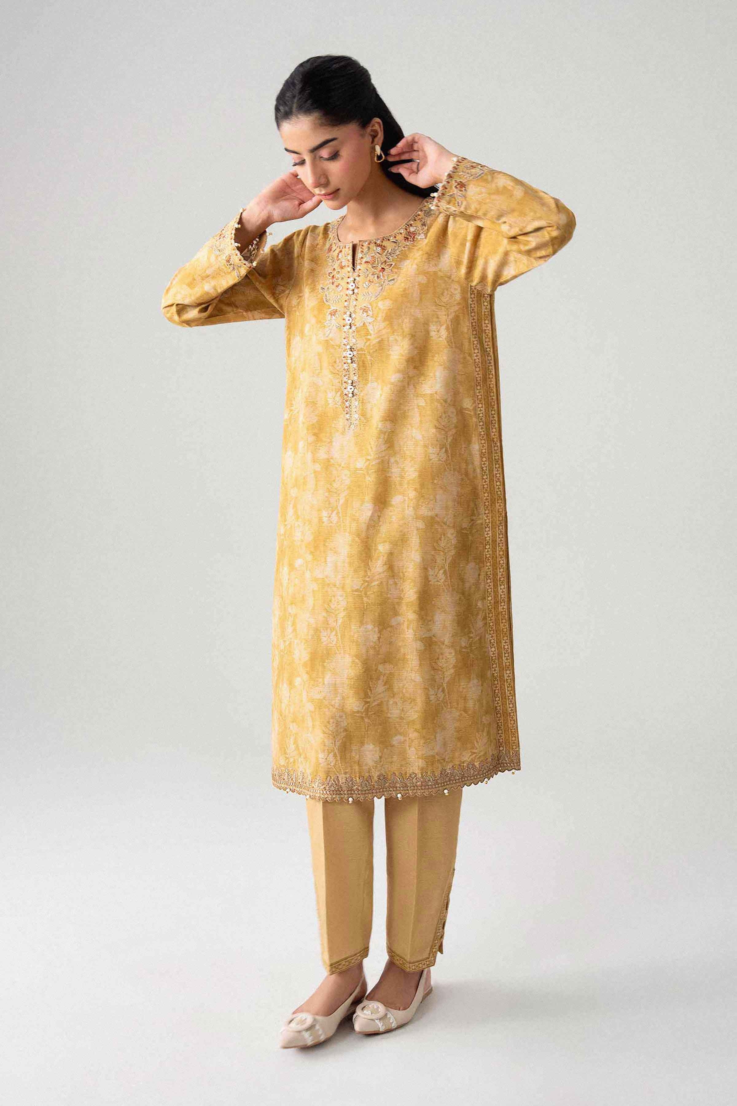2 Piece - Printed Embroidered Suit - U2STE-NISHA26WV1-3 for Women - Unstitched Collection | Nishat | Shop Online