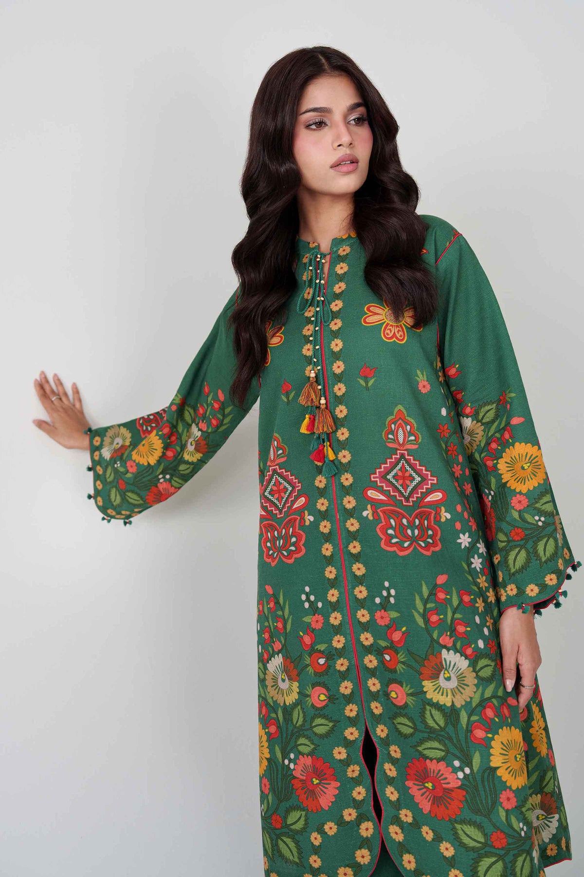 2 Piece - Digital Printed Embroidered Suit - U2STE-NISHA26WV1-37