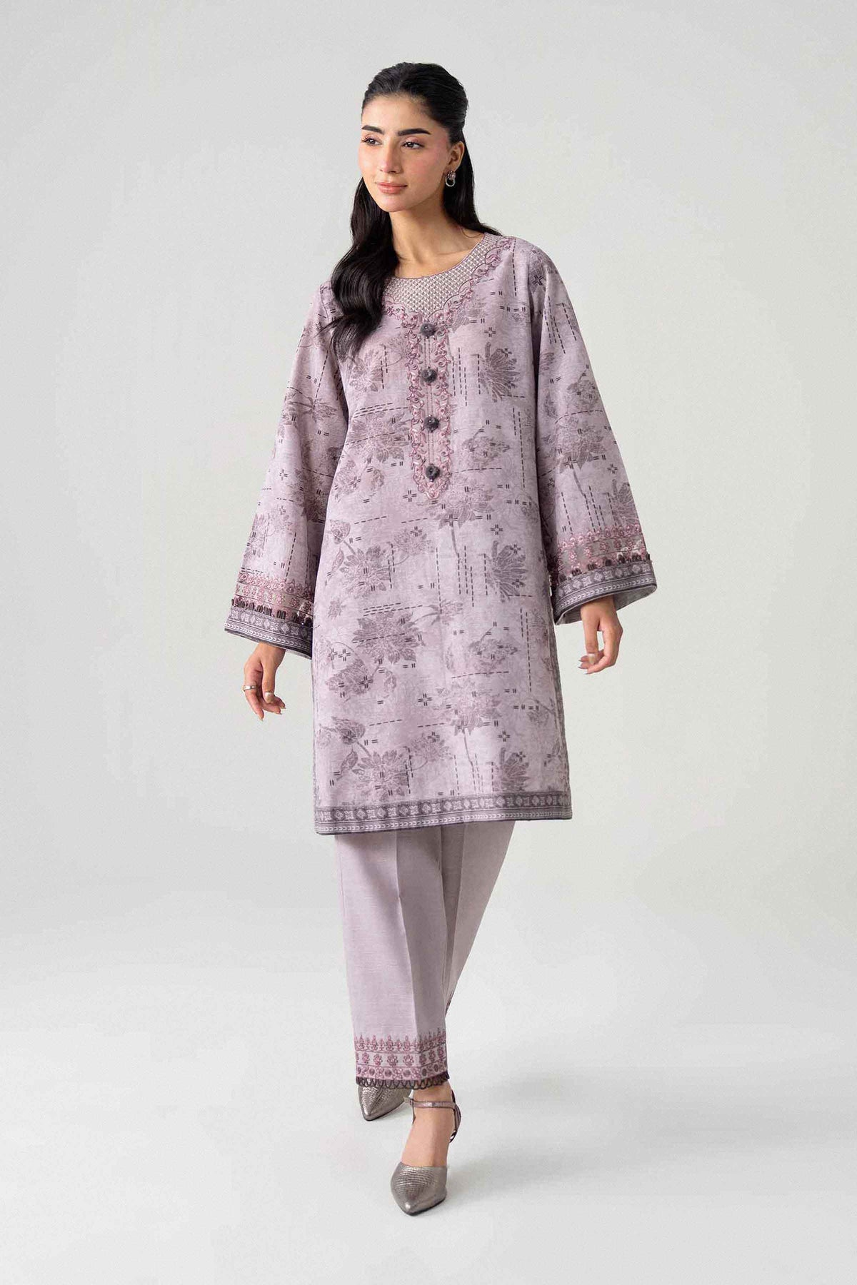2 Piece - Printed Embroidered Suit - U2STE-NISHA26WV1-4 for Women - Unstitched Collection | Nishat | Shop Online